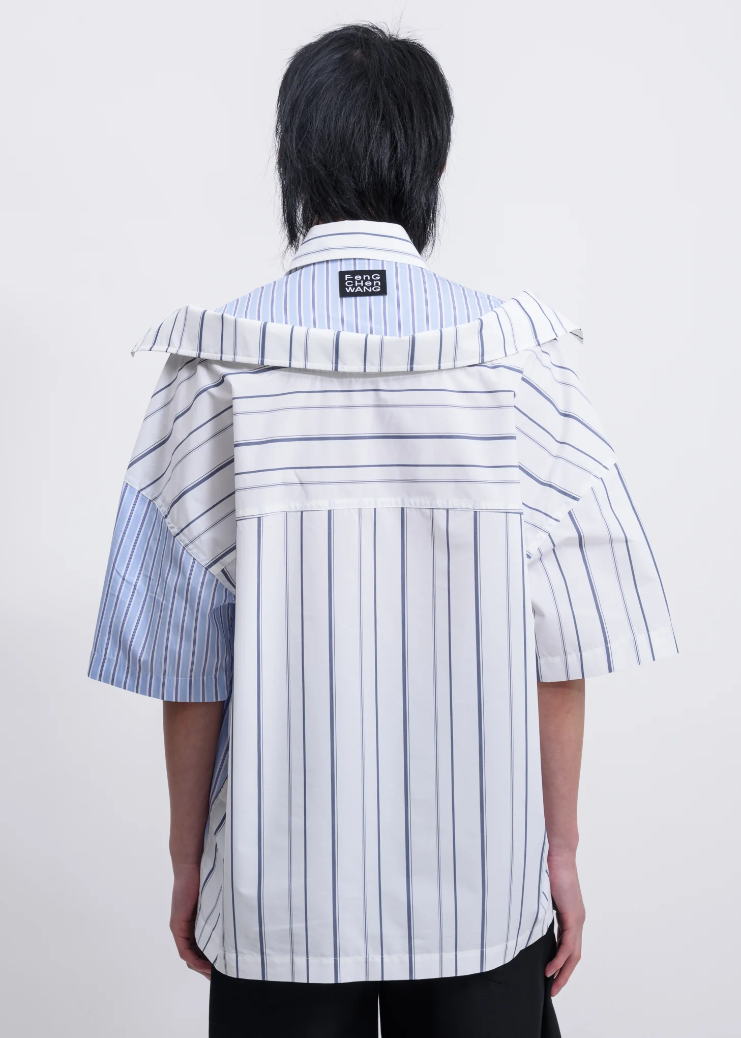 2-In-1 Draped Stripe Shirt - Image 2