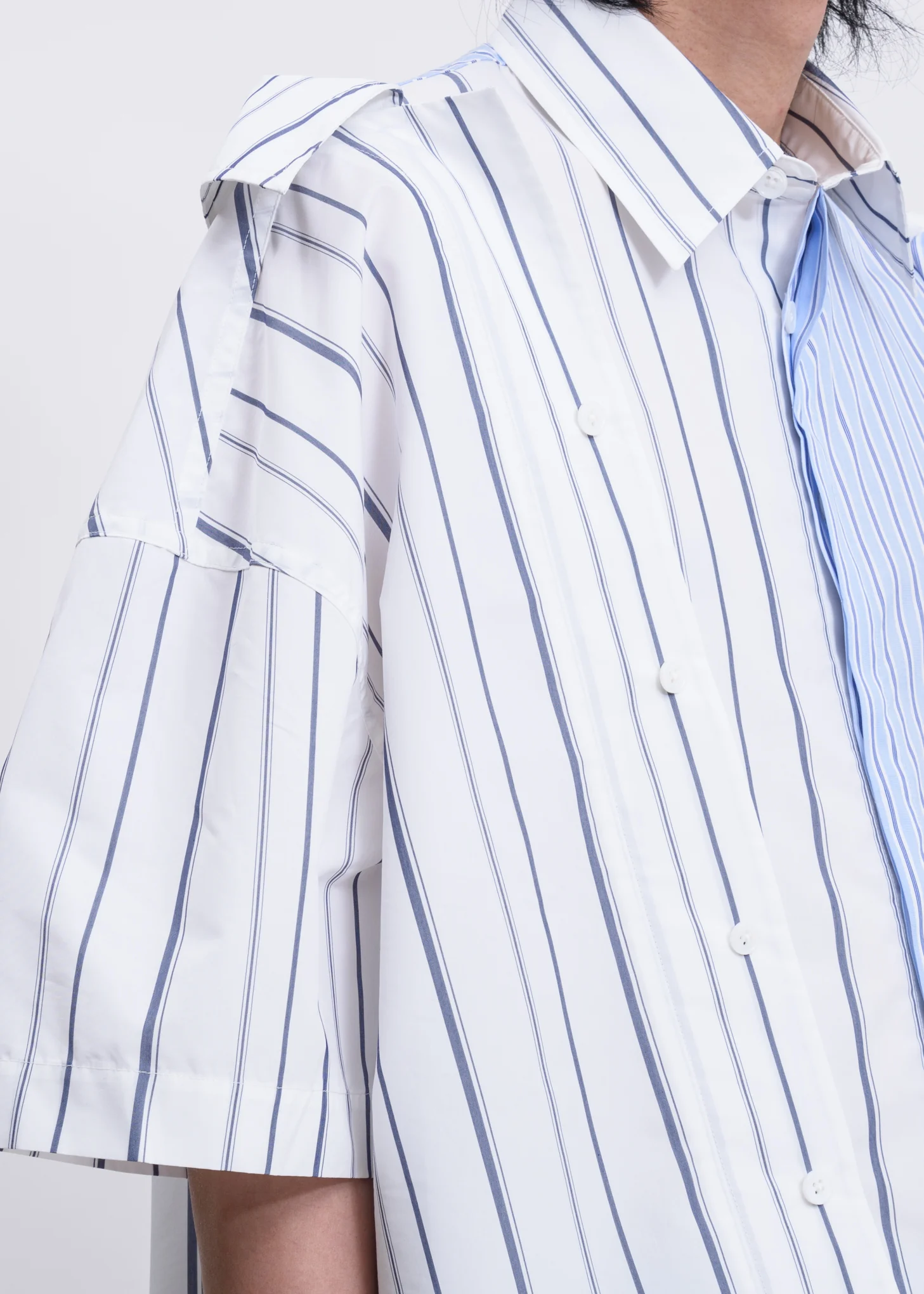 2-In-1 Draped Stripe Shirt - Image 4
