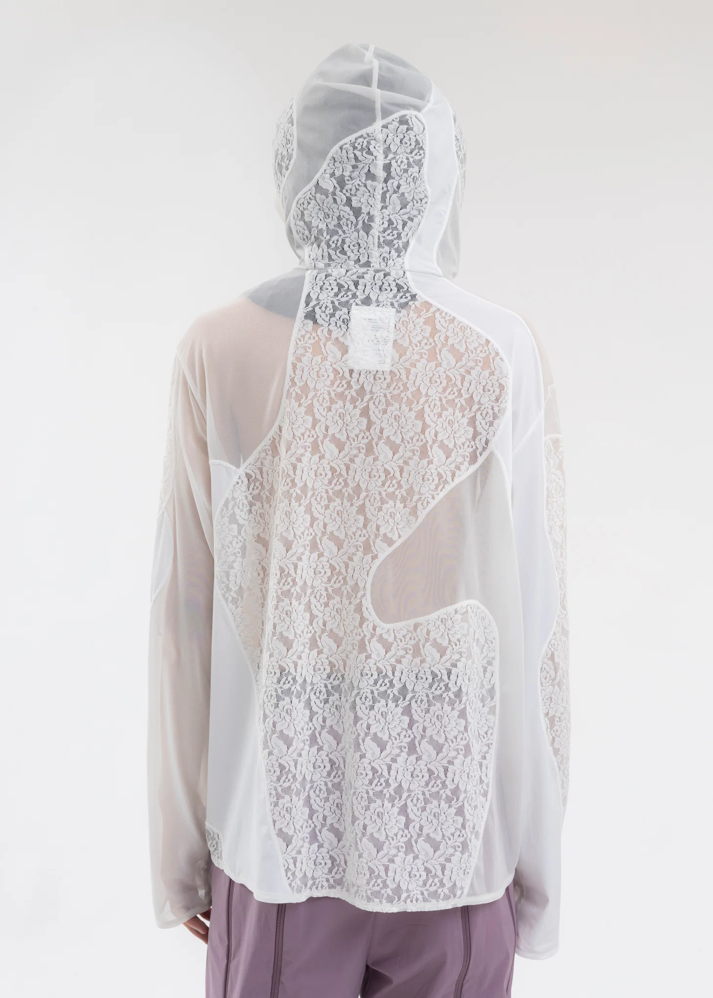 5.0+ HOODIE LEFT (SHORT/WHITE) - Image 2