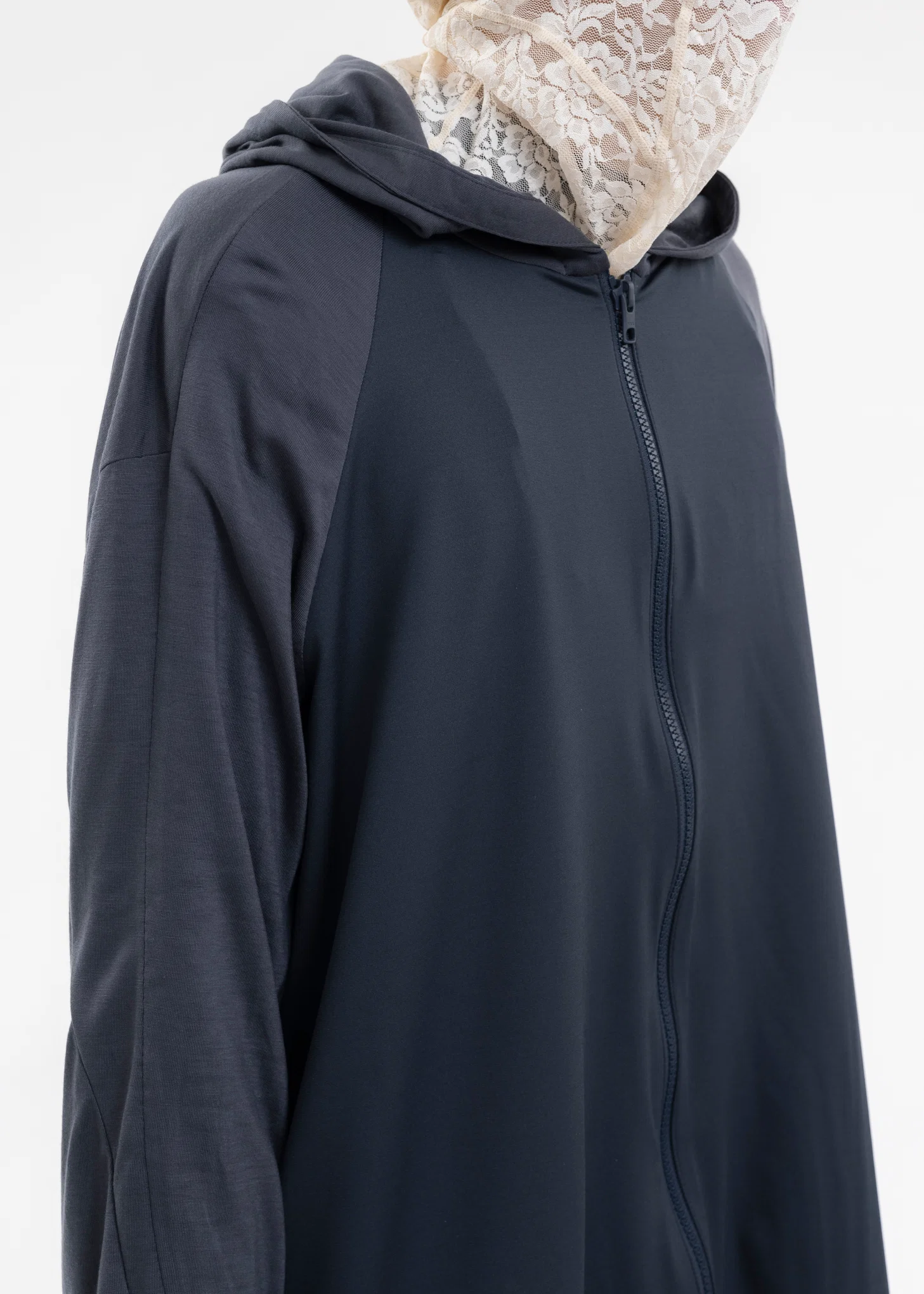 5.0+ HOODIE RIGHT (NAVY) - Image 4