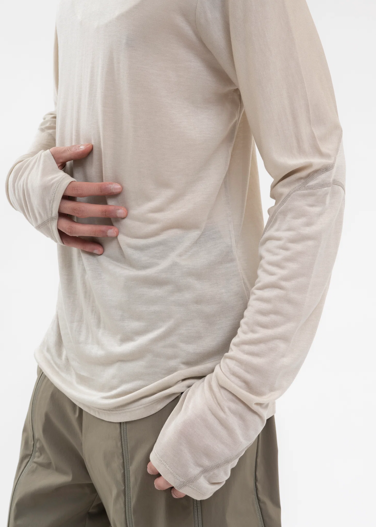 5.0+ LONG SLEEVE RIGHT (WARM GREY) - Image 3