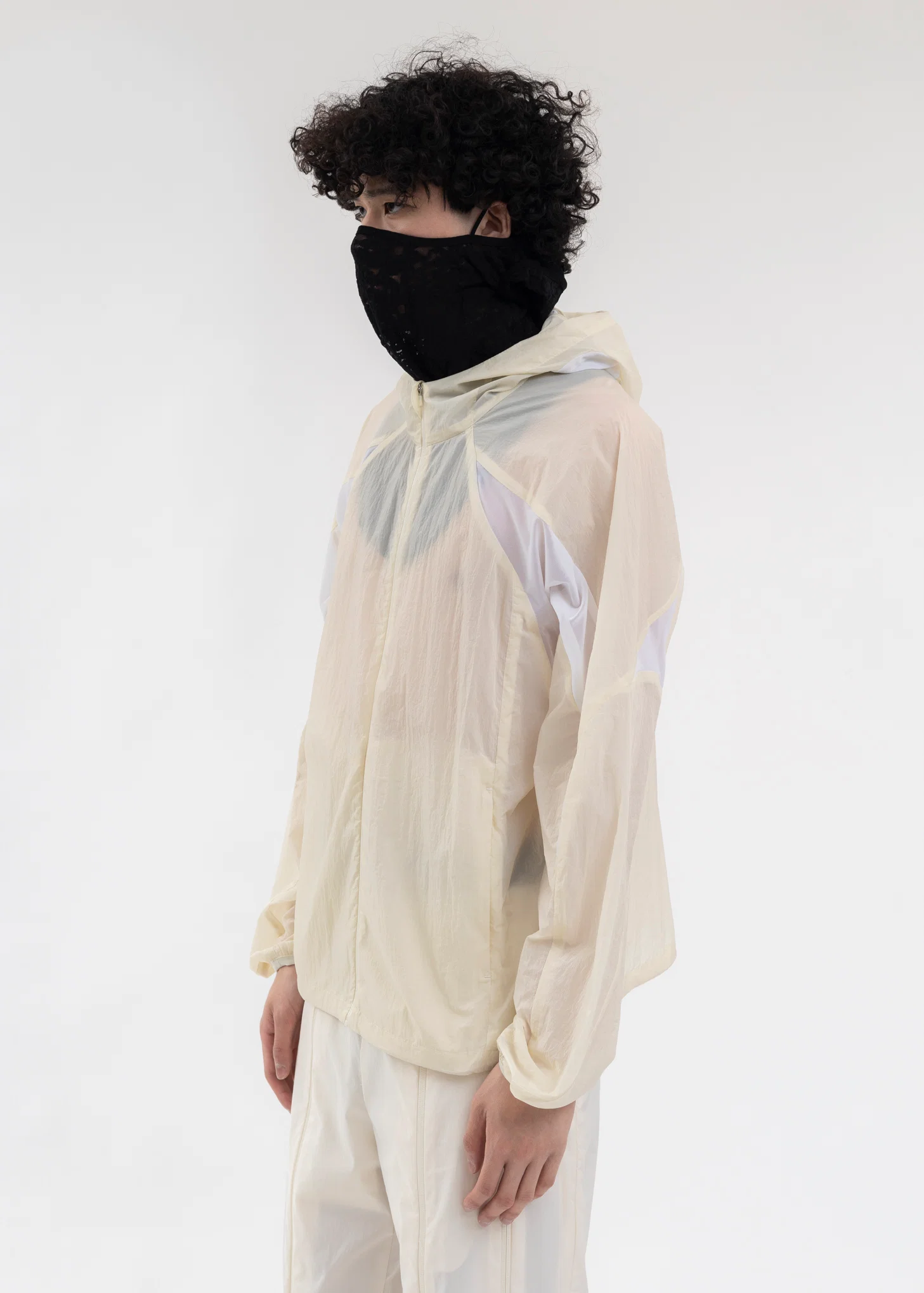 5.0+ TECHNICAL JACKET RIGHT (NYLON/IVORY) - Image 3
