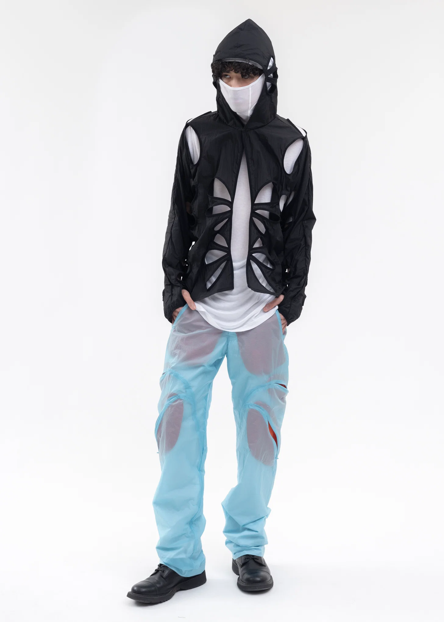 5.0+ TROUSERS CENTER (SKY/RED) - Image 8