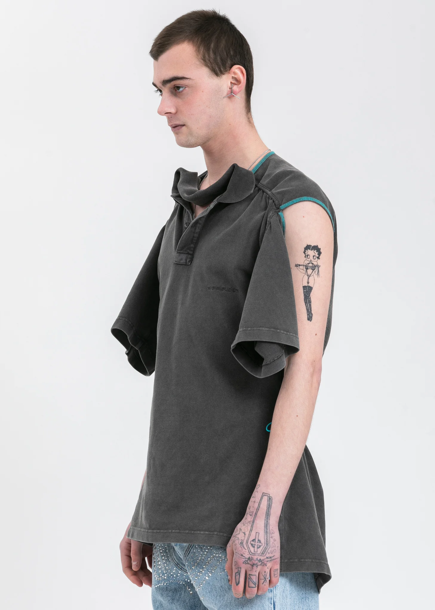 Acid Black Convertible Polo - Image 6