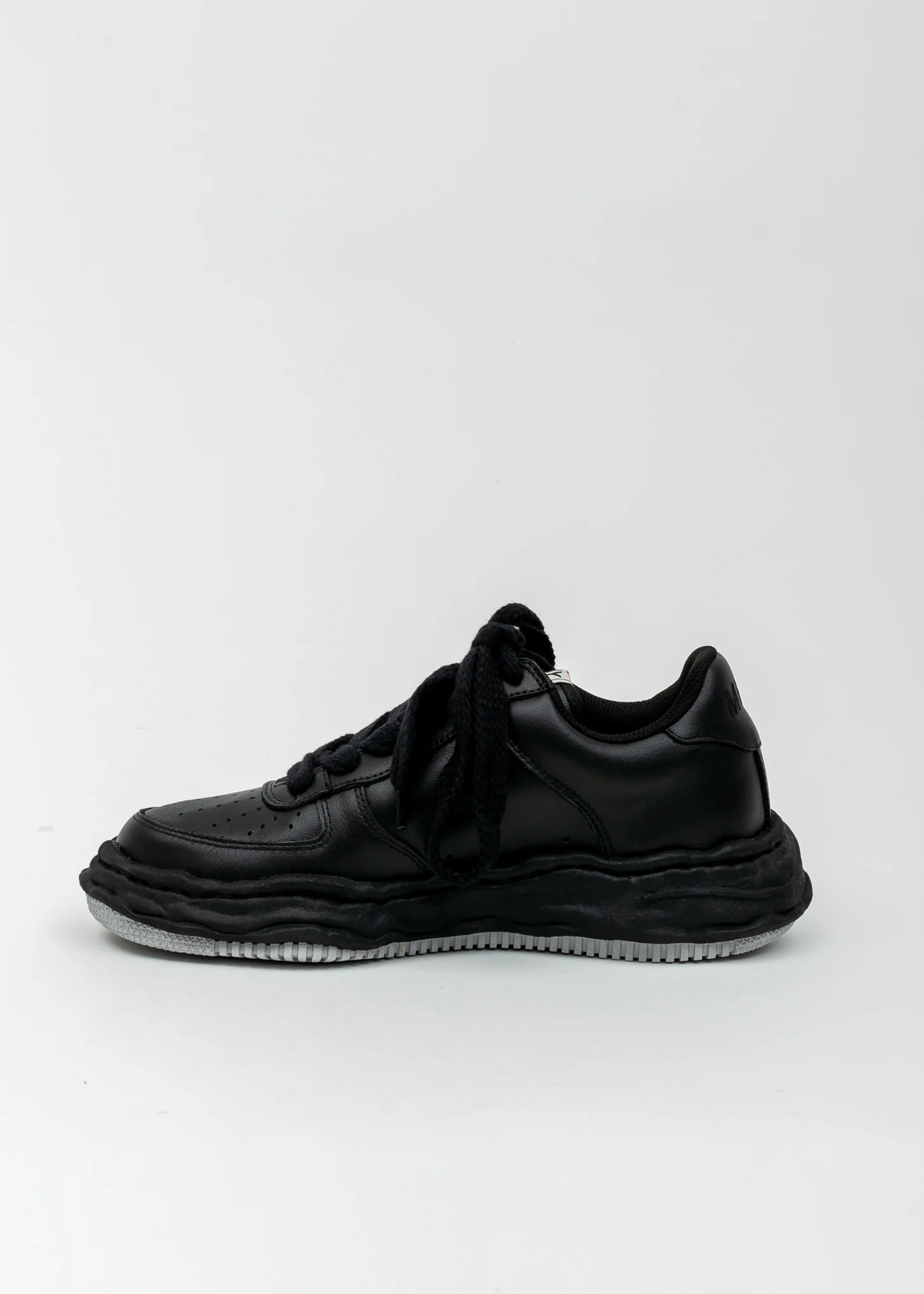 All Black Original Sole Leather Sneaker (WAYNE LOW) - Image 4