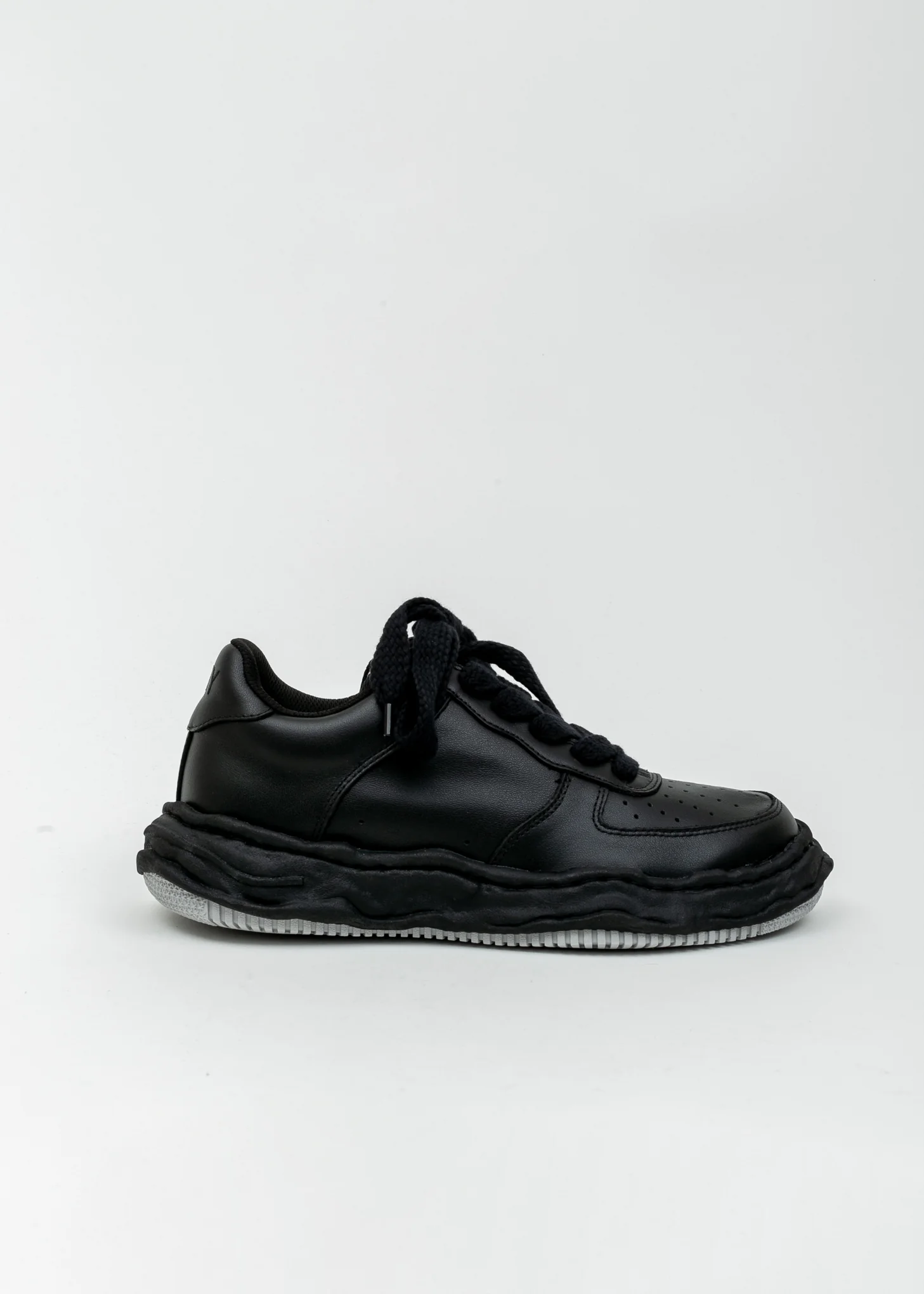 All Black Original Sole Leather Sneaker (WAYNE LOW) - Image 5