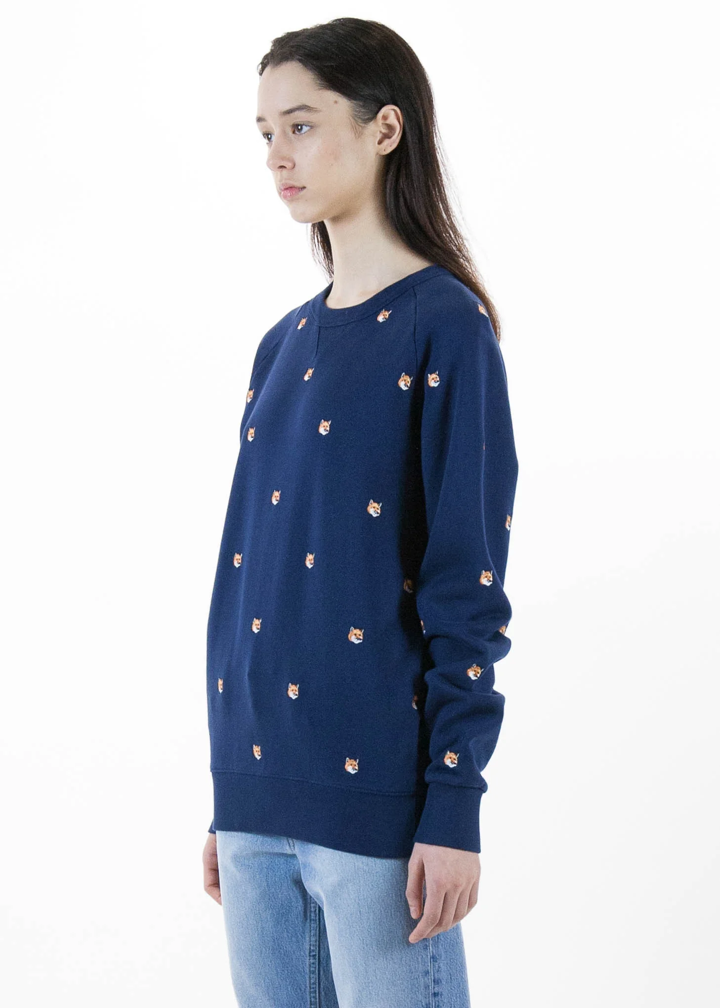 All Over Fox Head Embroidery Sweatshirt - Image 3
