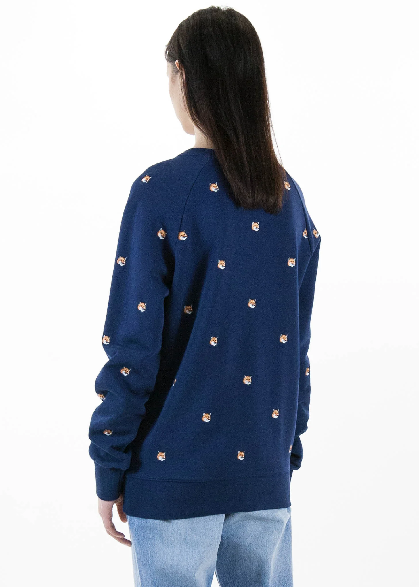 All Over Fox Head Embroidery Sweatshirt - Image 4