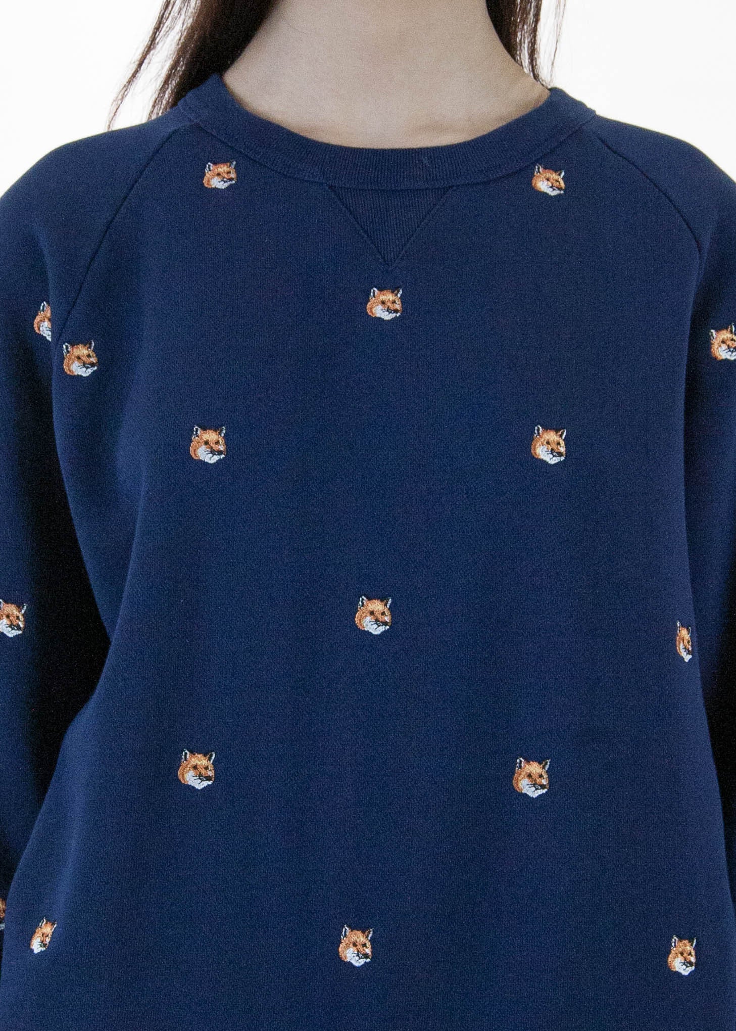 All Over Fox Head Embroidery Sweatshirt - Image 6