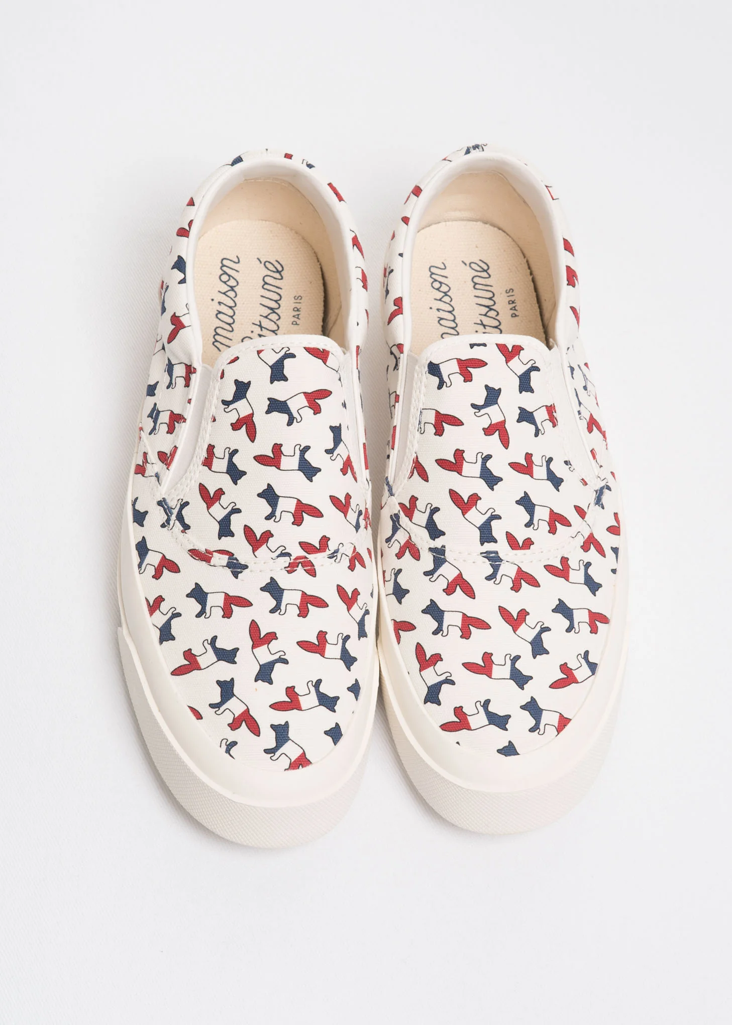 All Over Tricolor Fox Slip-On Sneaker