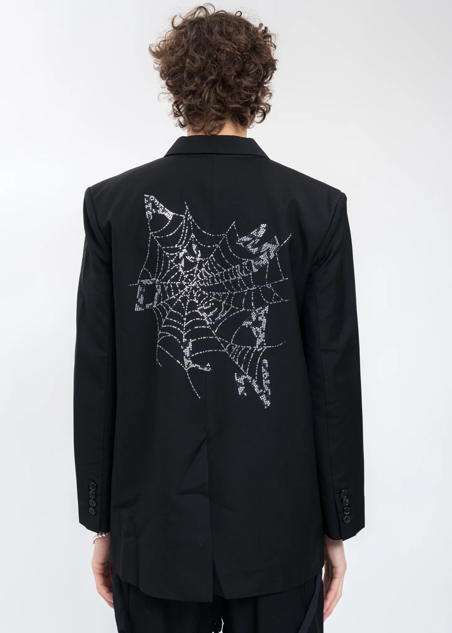 Black Crystal Spider Cob Blazer - Image 2