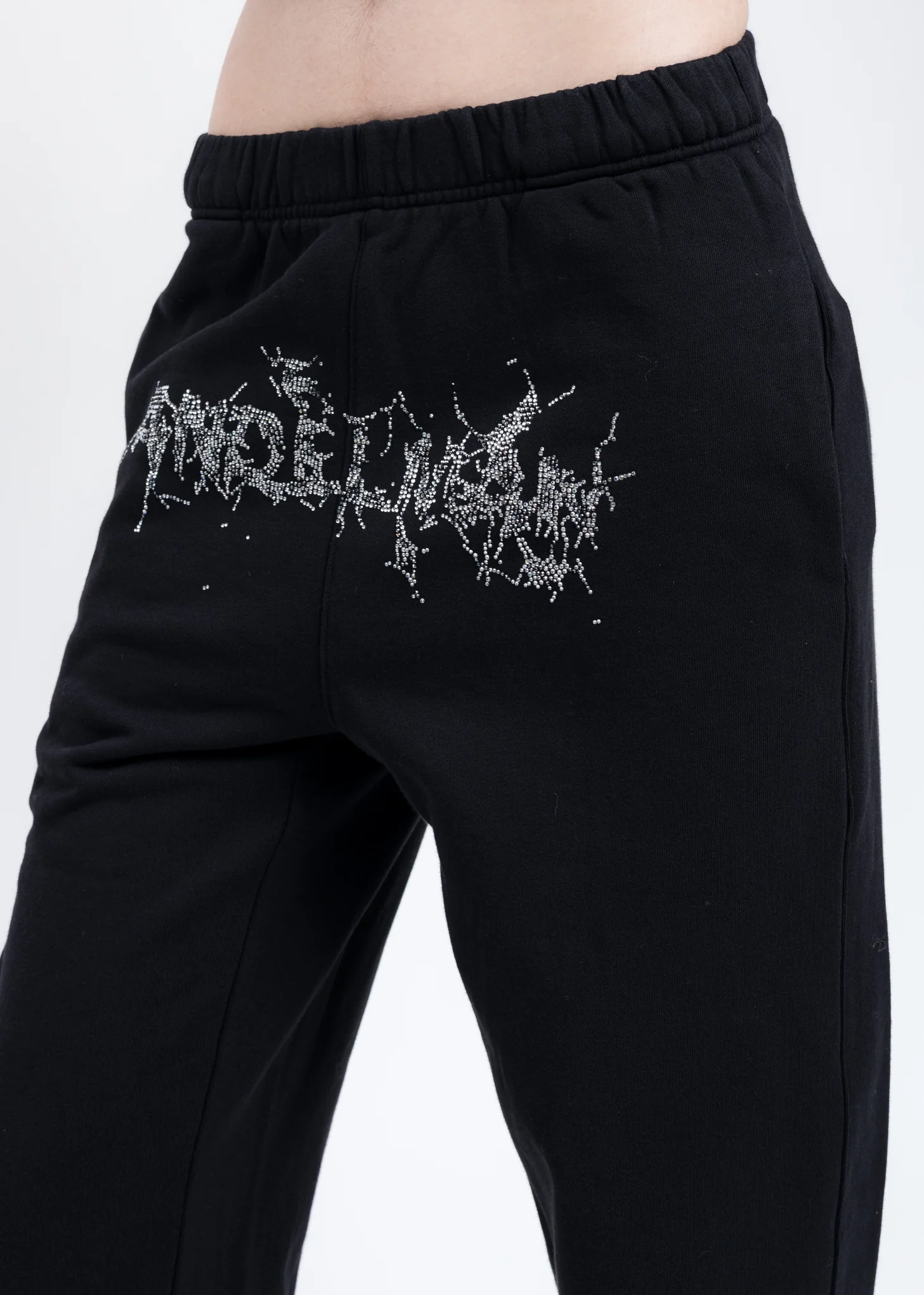 Black Crystal Spider Cob Sweater Pants - Image 2