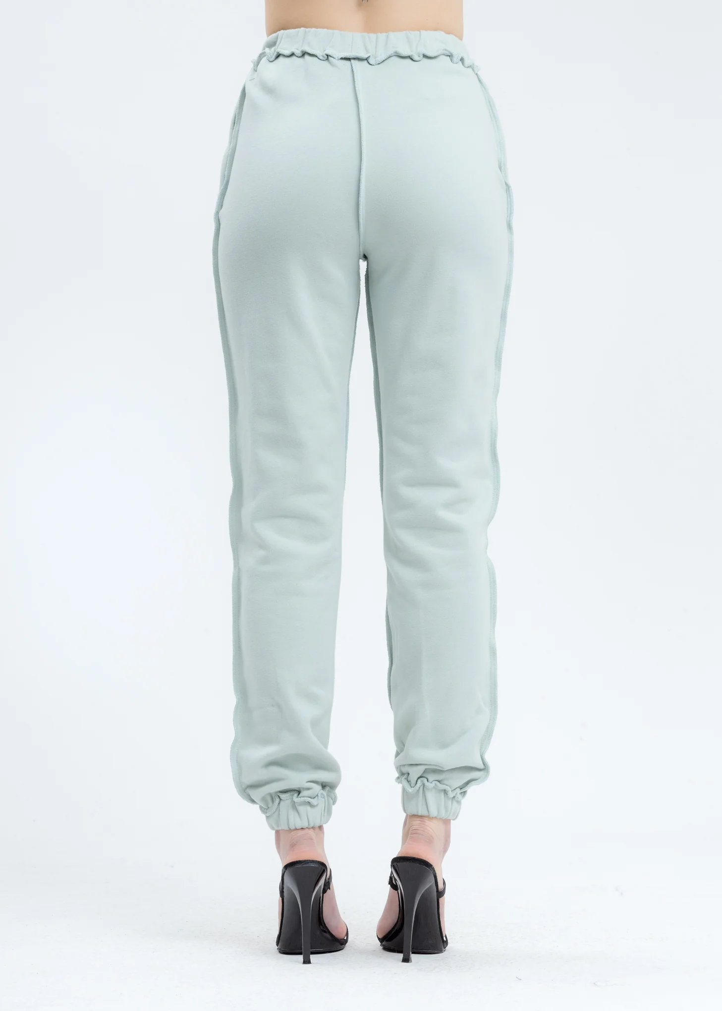 Aqua Exposed Seam Fleece Sweatpants - Image 3