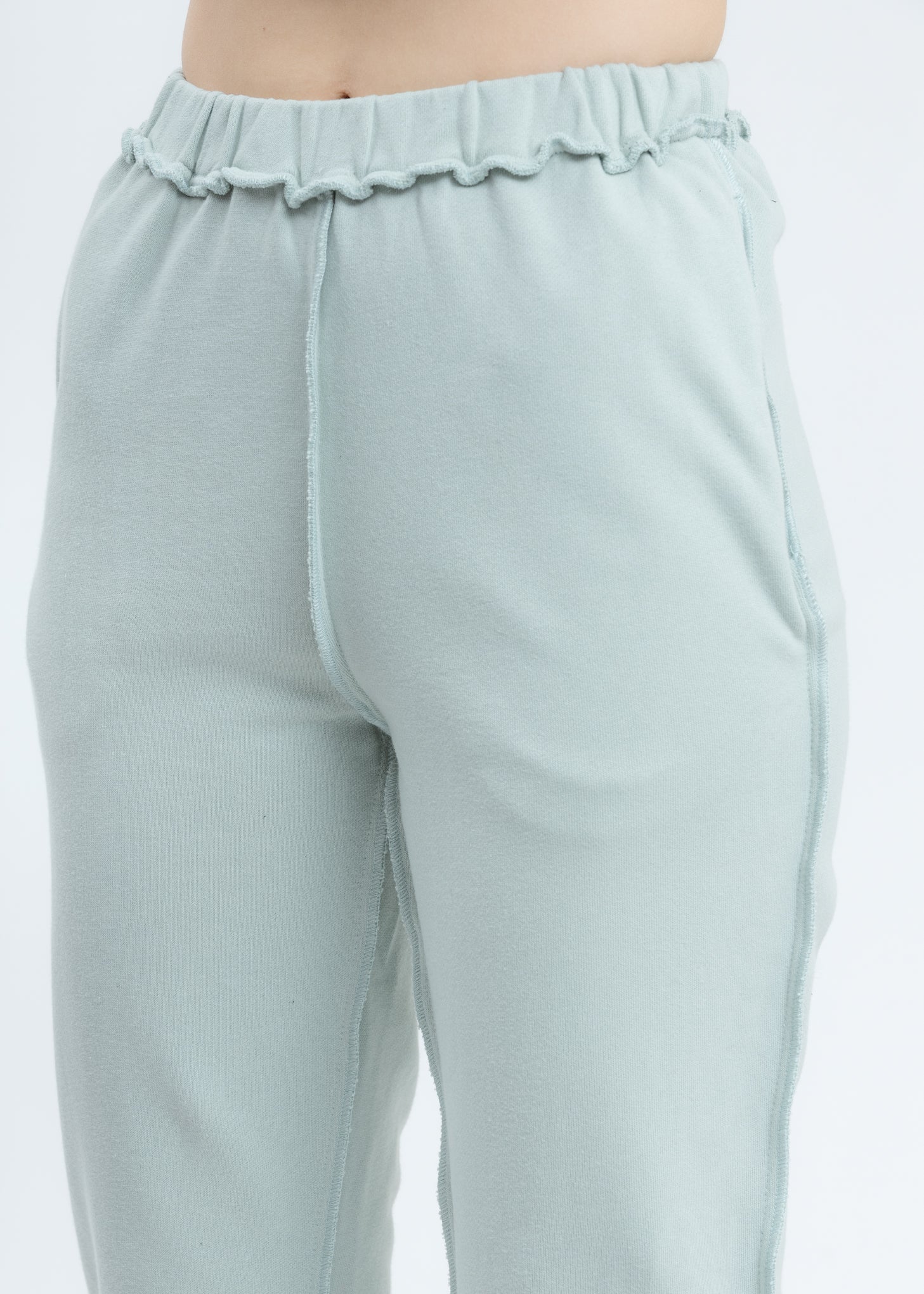 Aqua Exposed Seam Fleece Sweatpants - Image 4
