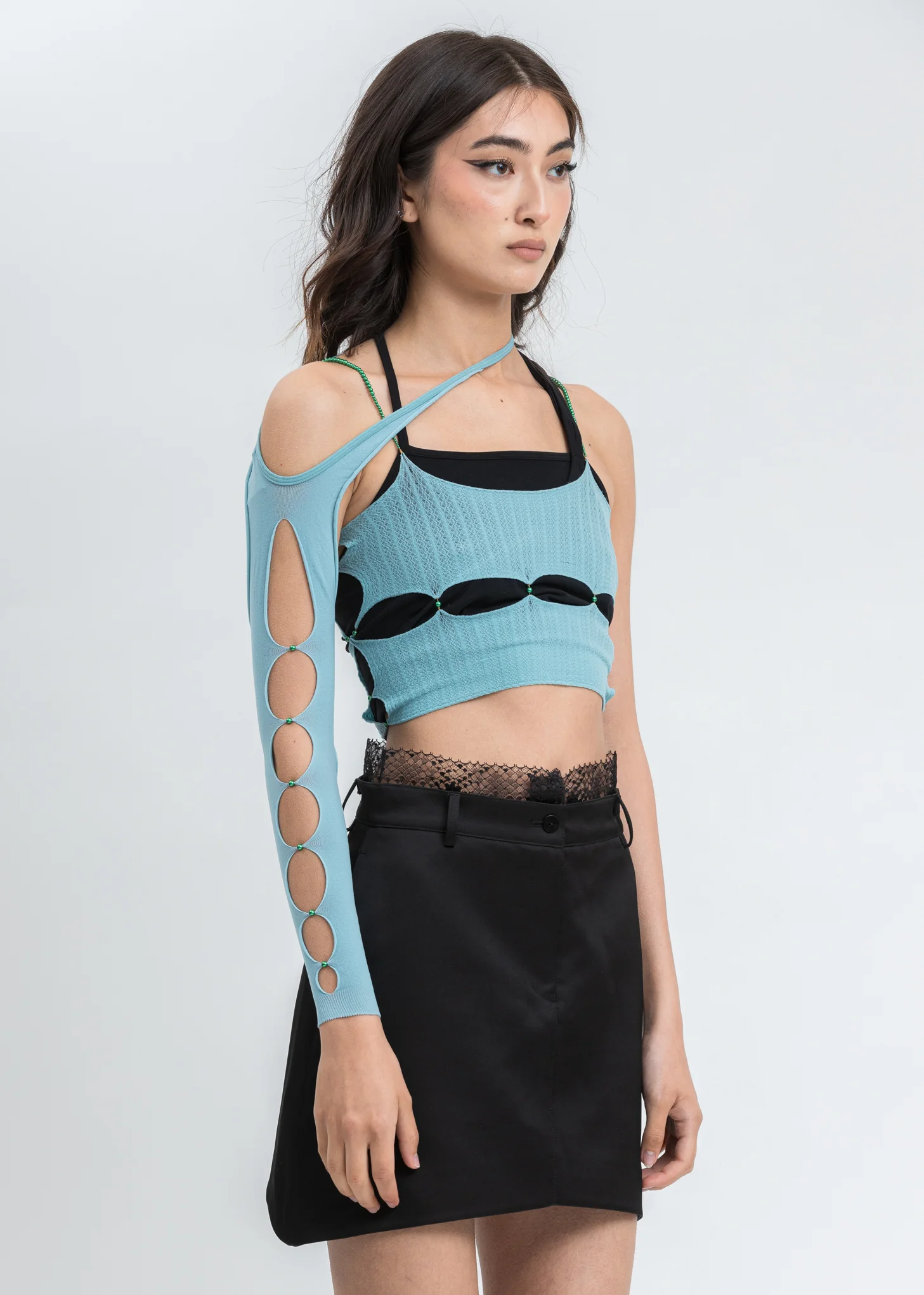 Aqua Long Single Arm Sleeve - Image 3