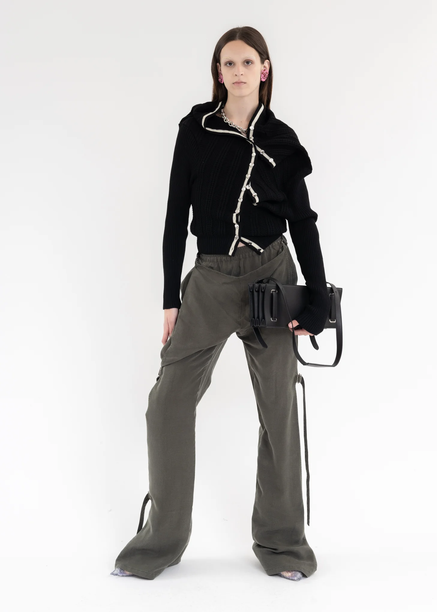 ARMY GREEN POP UP RAVER PANTS - Image 6