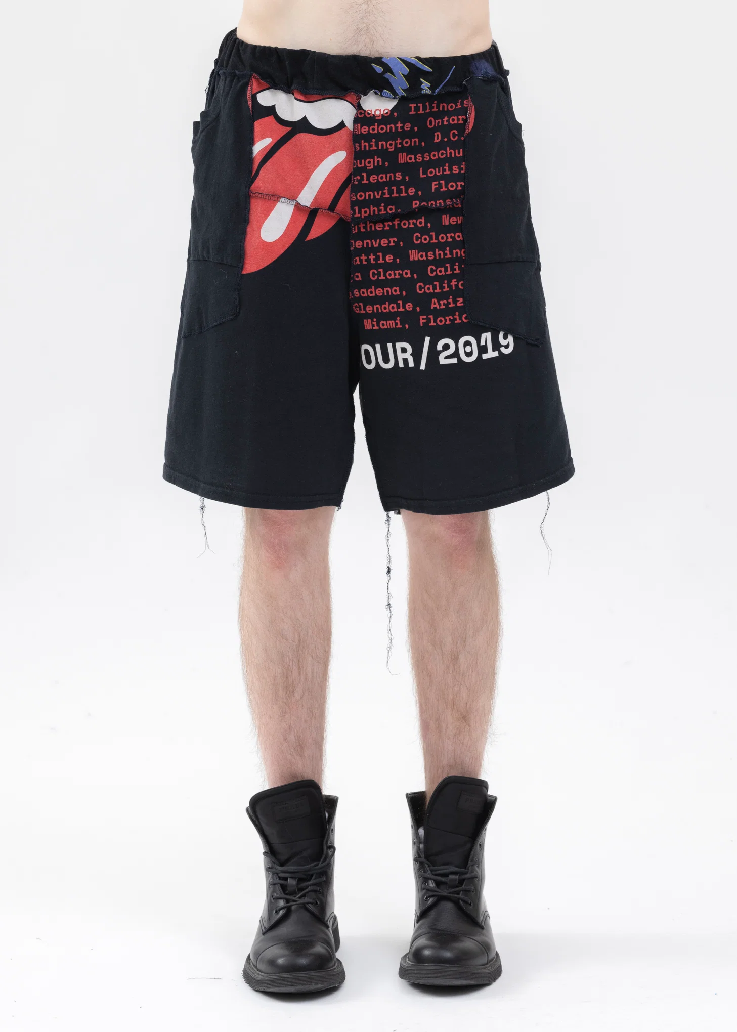 Band Tee Wide Shorts -Style 1
