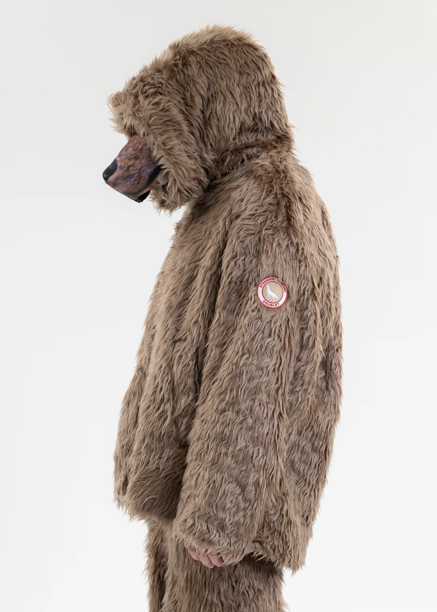 BEIGE ANIMAL TRIM FUR BLOUSON - Image 2