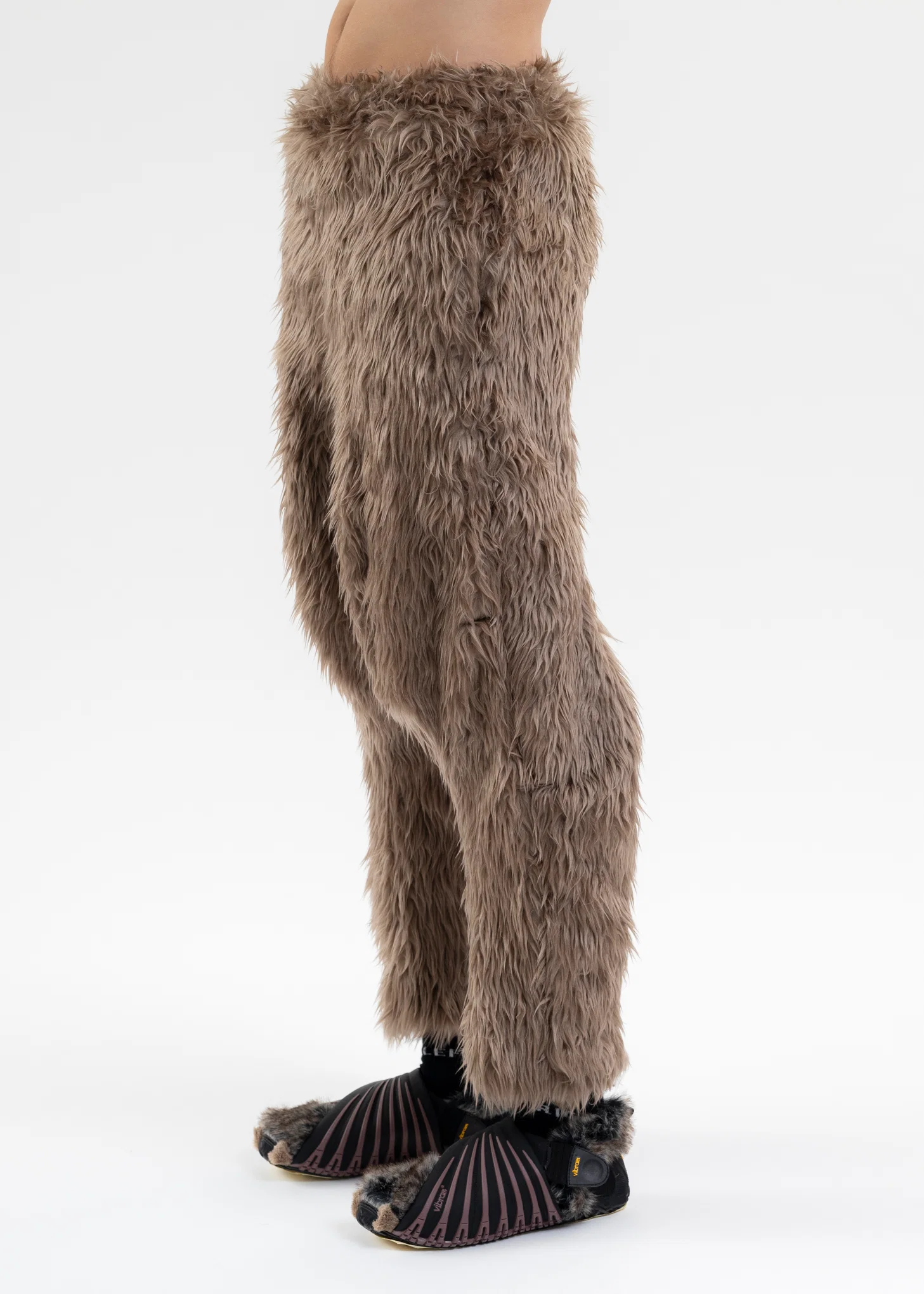 BEIGE BEASTLY LEGS FUR PANT - Image 2
