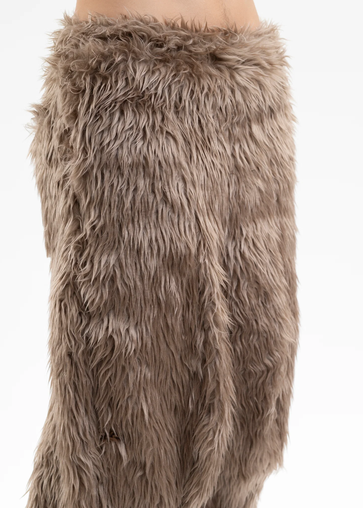 BEIGE BEASTLY LEGS FUR PANT - Image 4