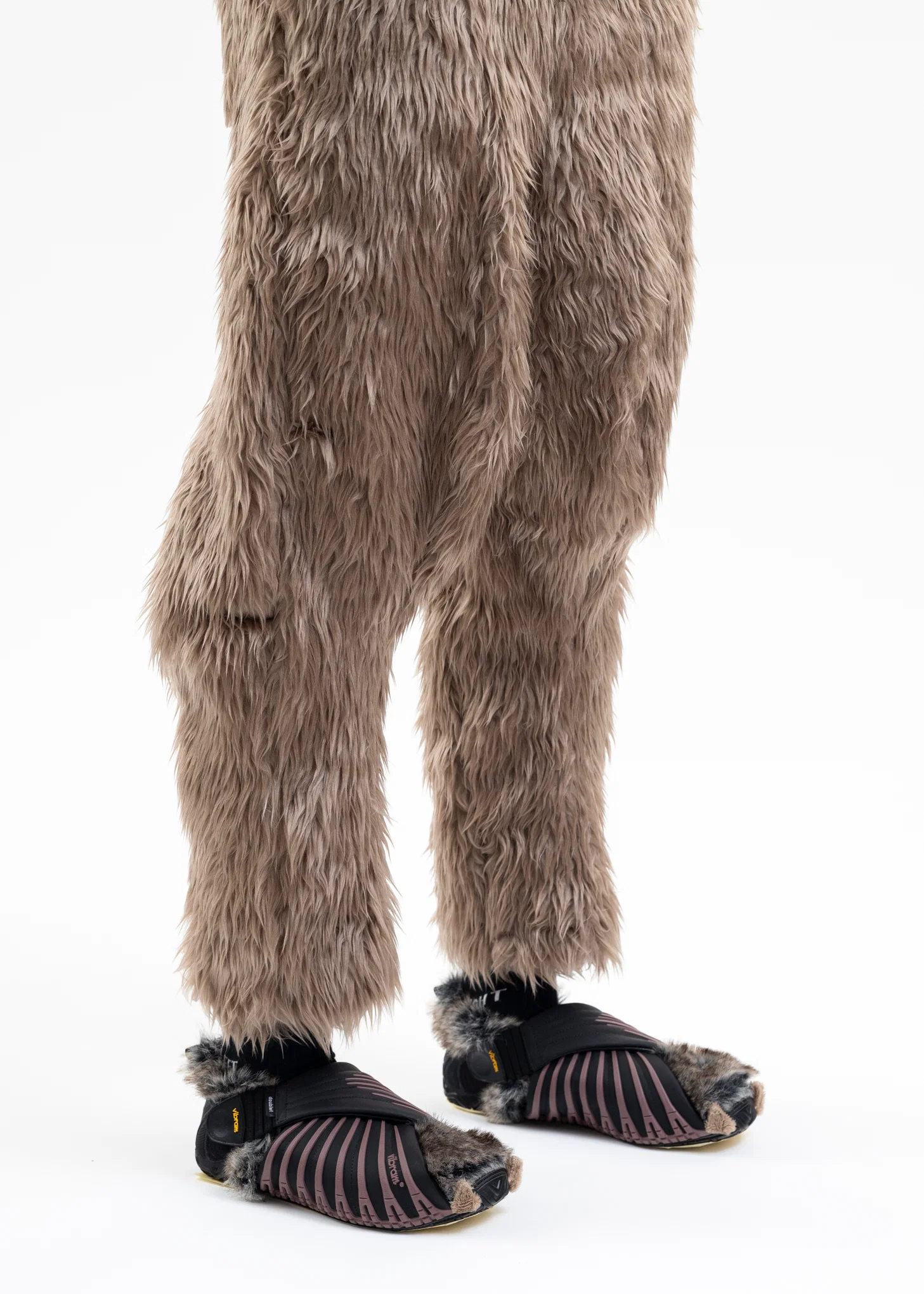 BEIGE BEASTLY LEGS FUR PANT - Image 5