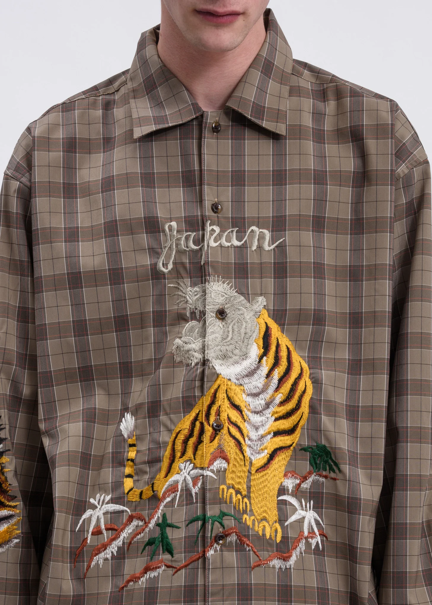 Beige Bitting Embroidery Shirt - Image 4