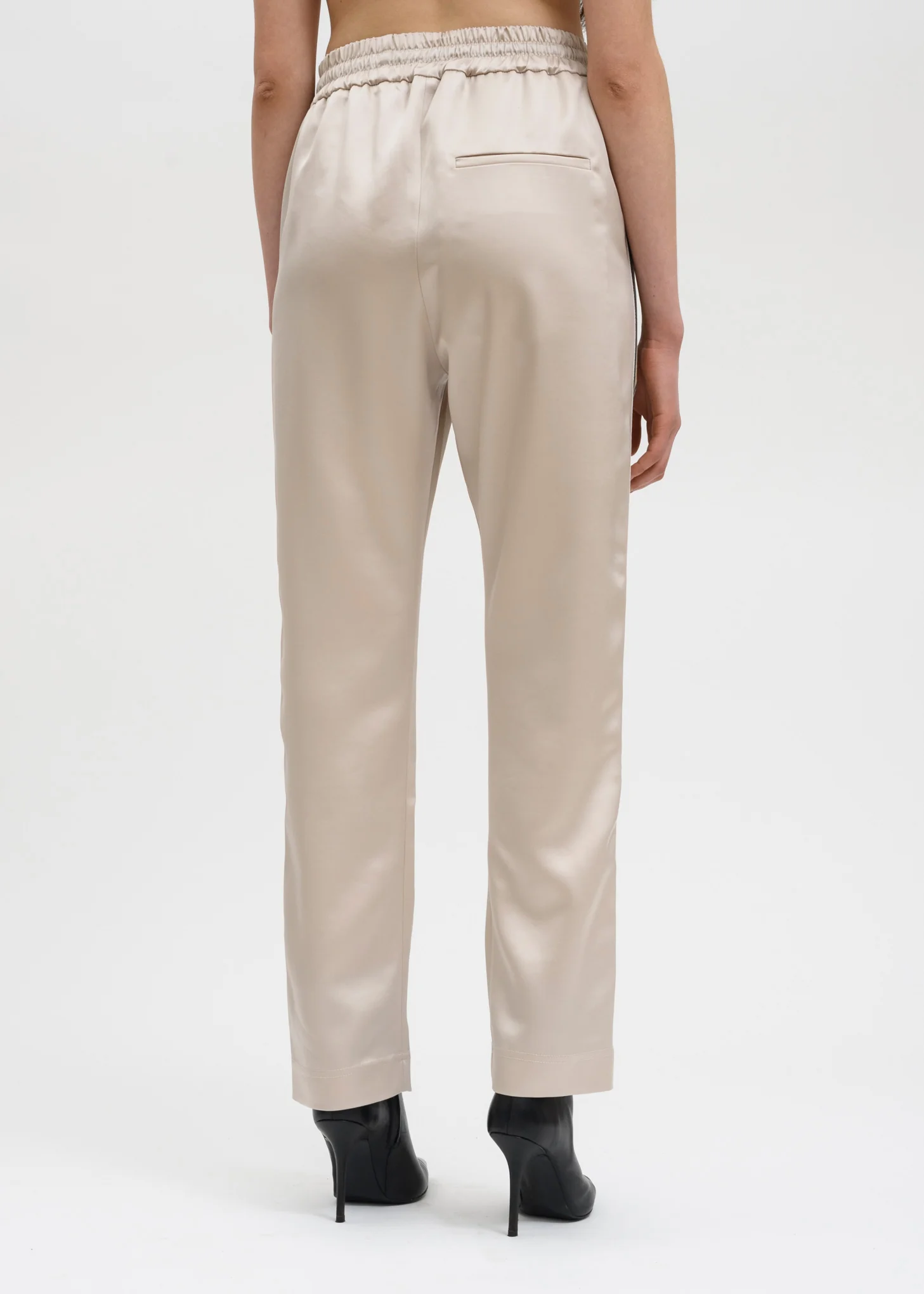 Beige Buck Japanese Satin Track Pant - Image 3