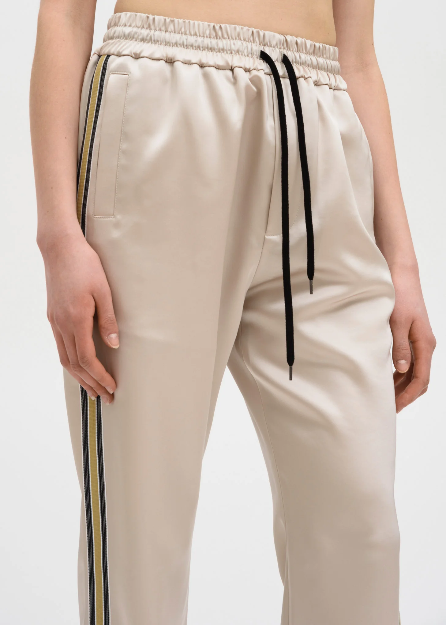 Beige Buck Japanese Satin Track Pant - Image 4