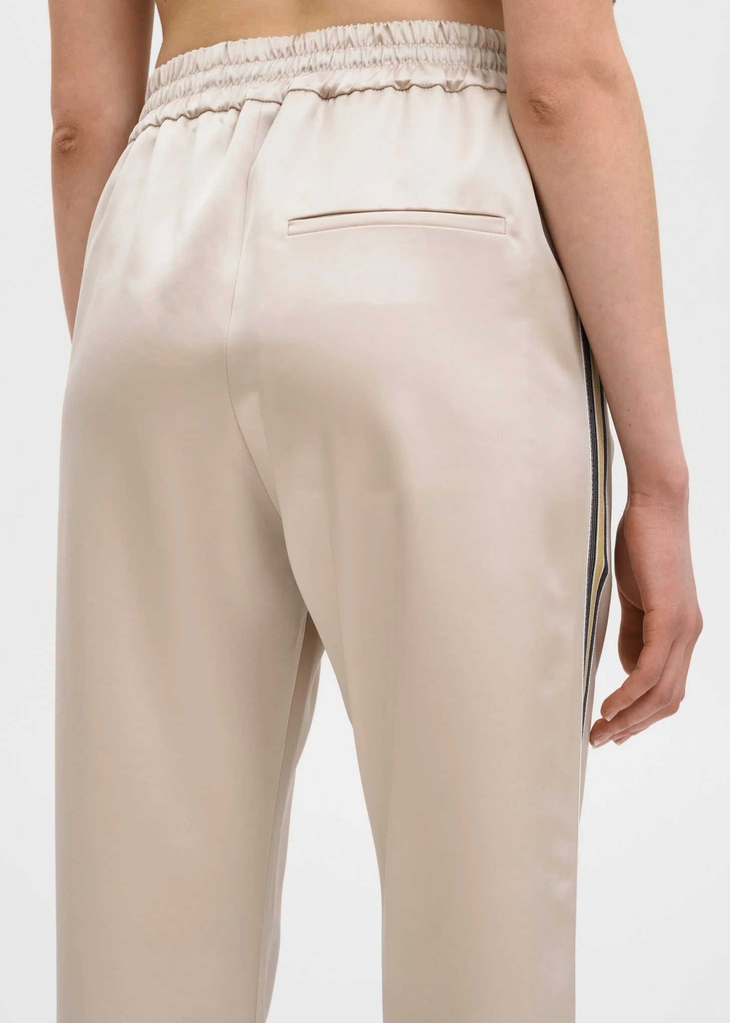 Beige Buck Japanese Satin Track Pant - Image 5