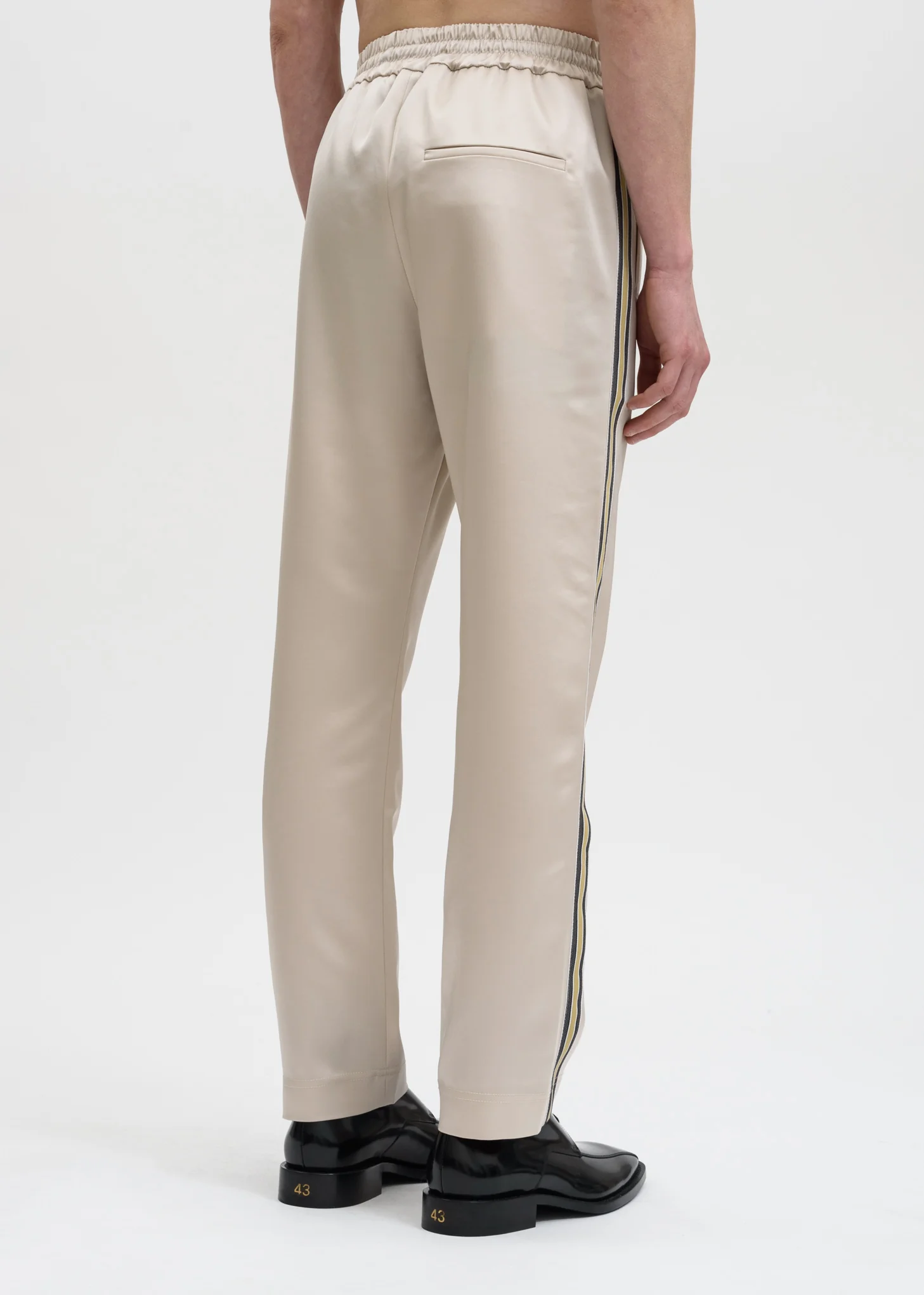 Beige Buck Japanese Satin Track Pant - Image 3