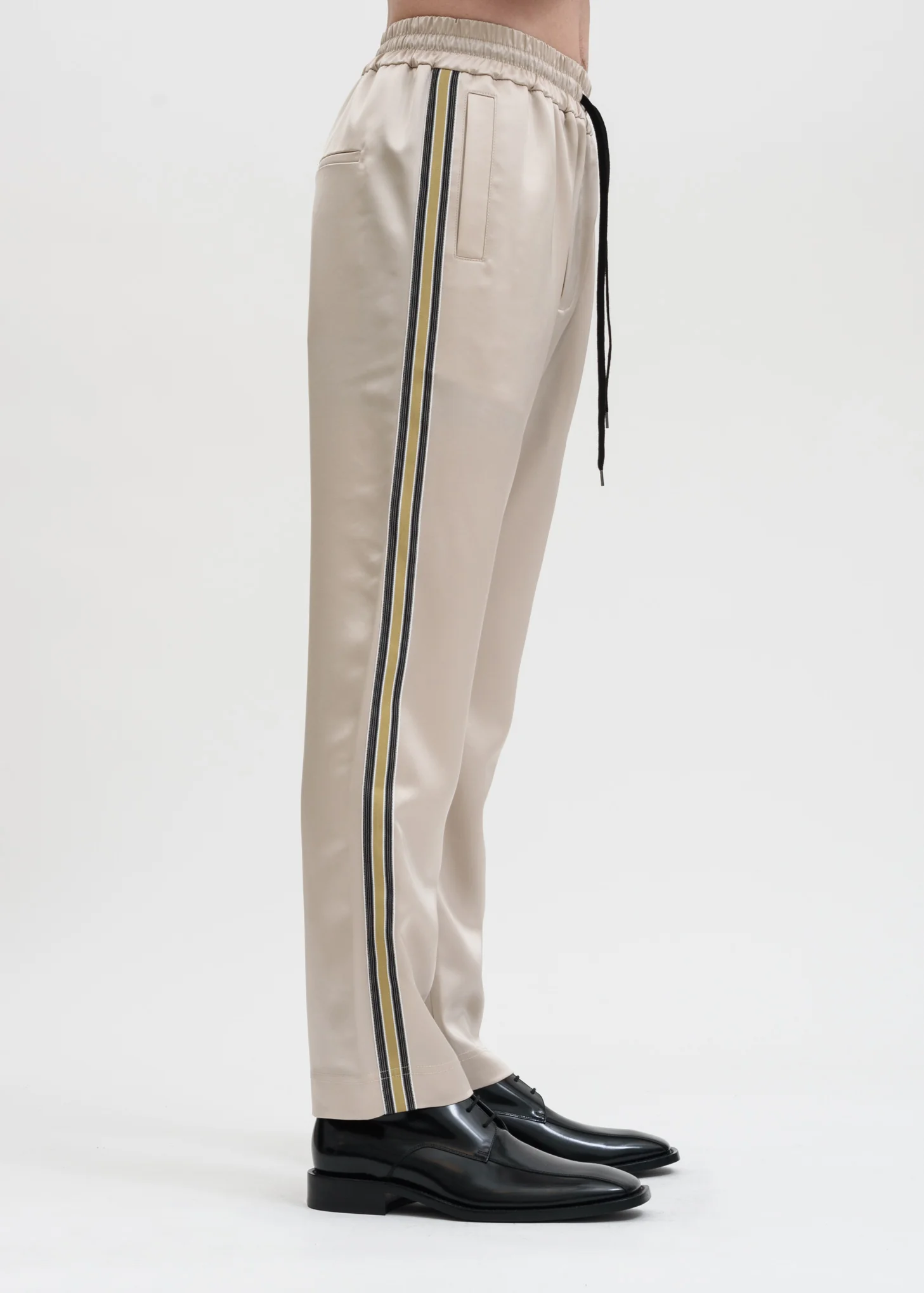Beige Buck Japanese Satin Track Pant - Image 5