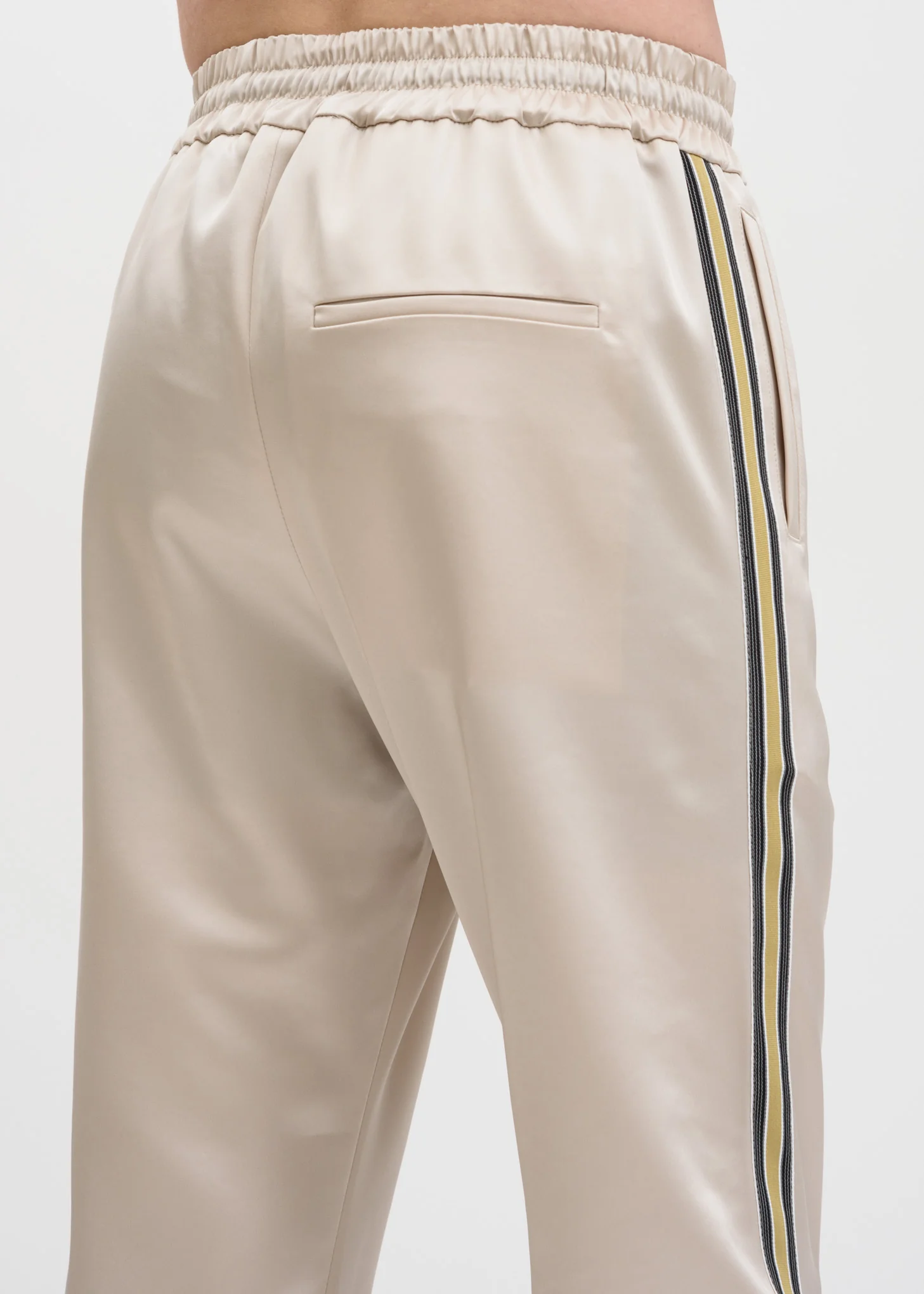 Beige Buck Japanese Satin Track Pant - Image 6
