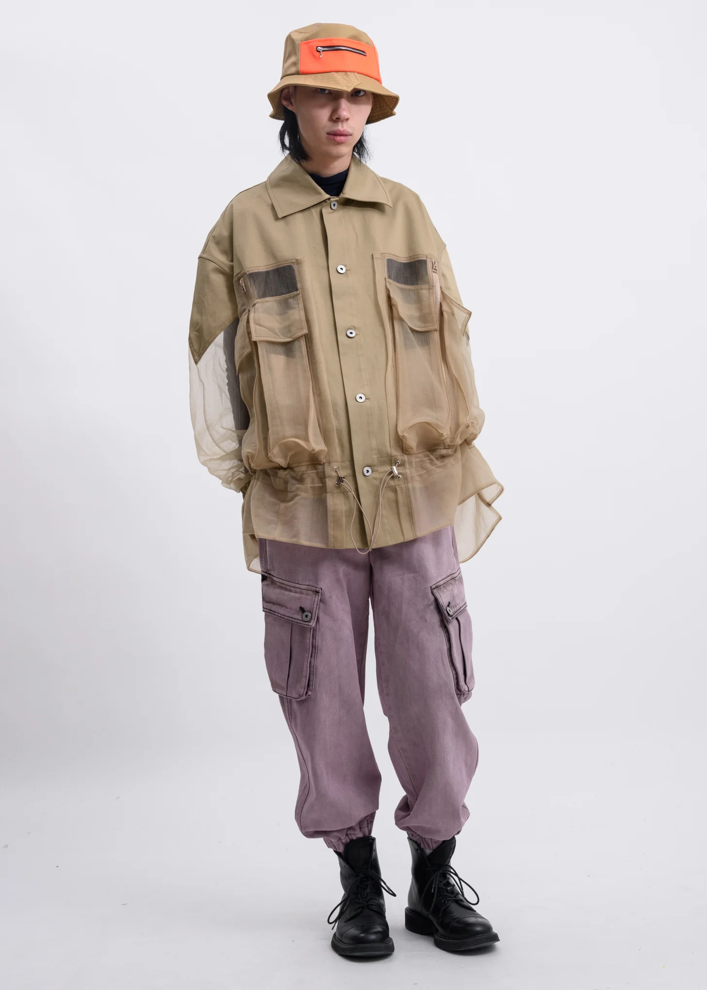 Beige Bucket Hat - Image 3