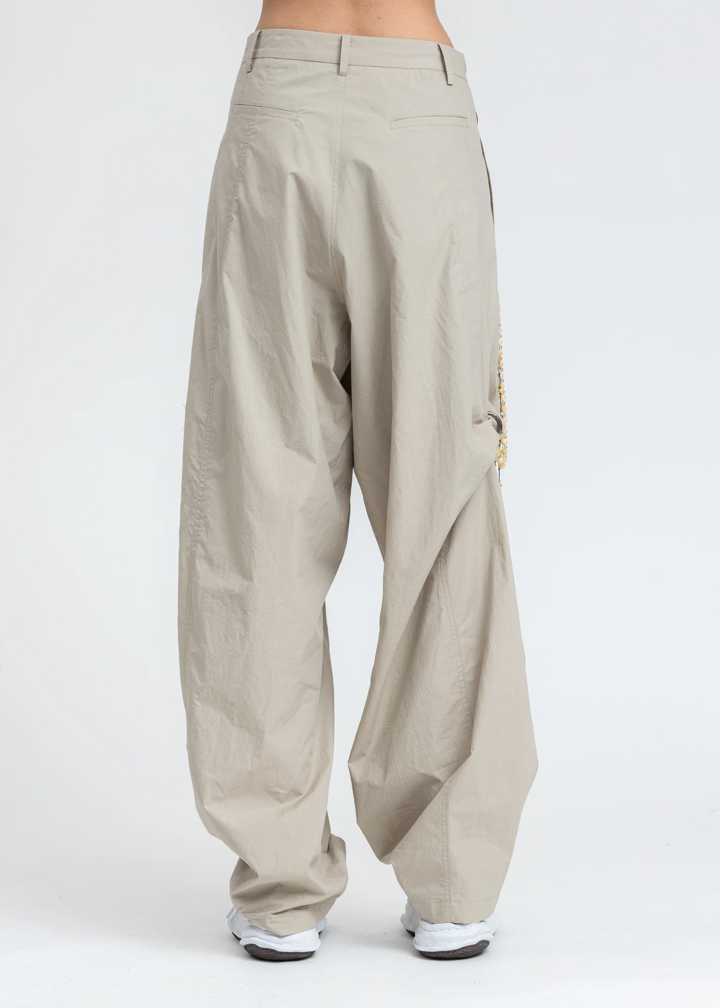 Beige Chained Wide Pants - Image 4