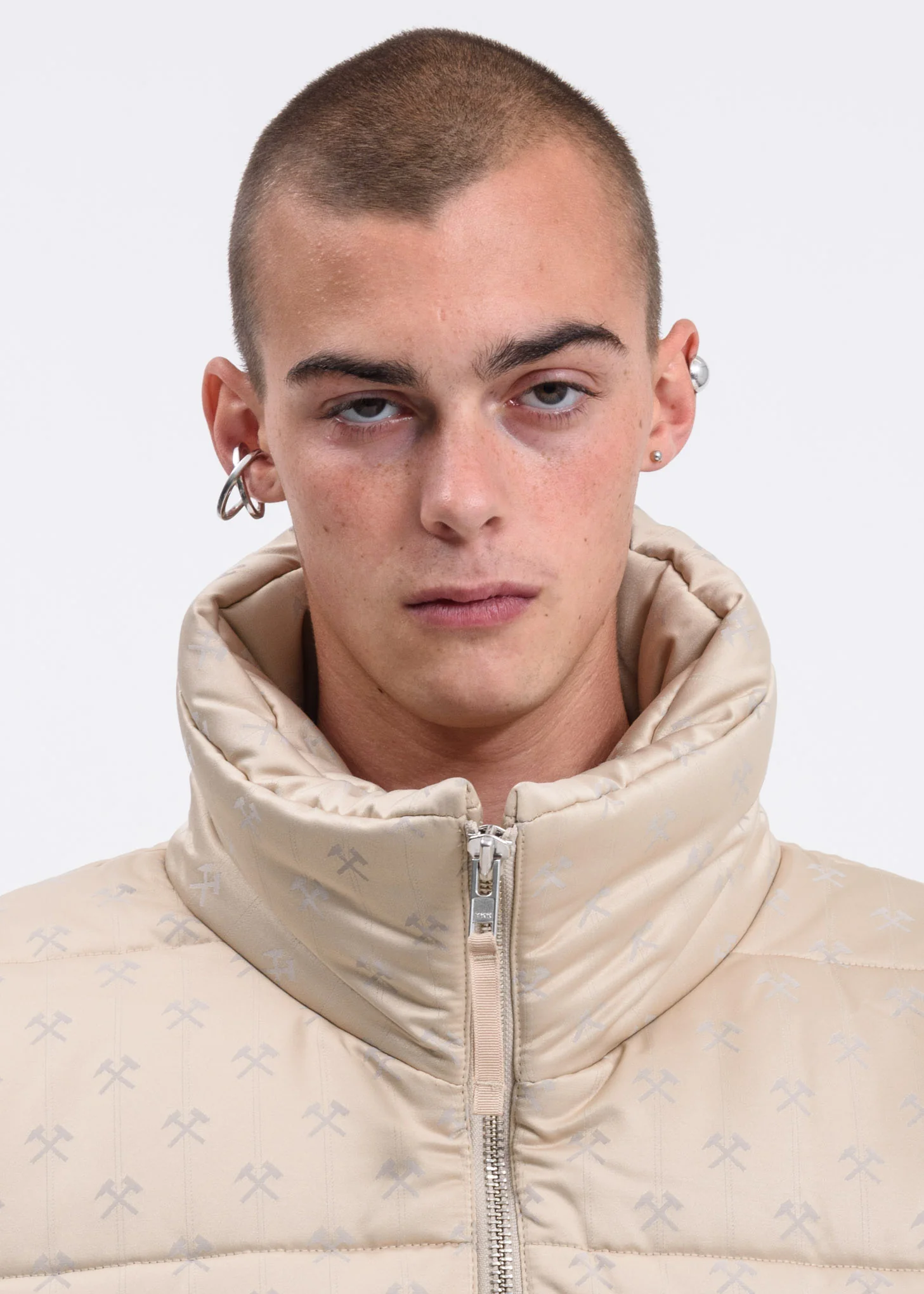 Beige Debs Oversized Puffer Jacket - Image 3