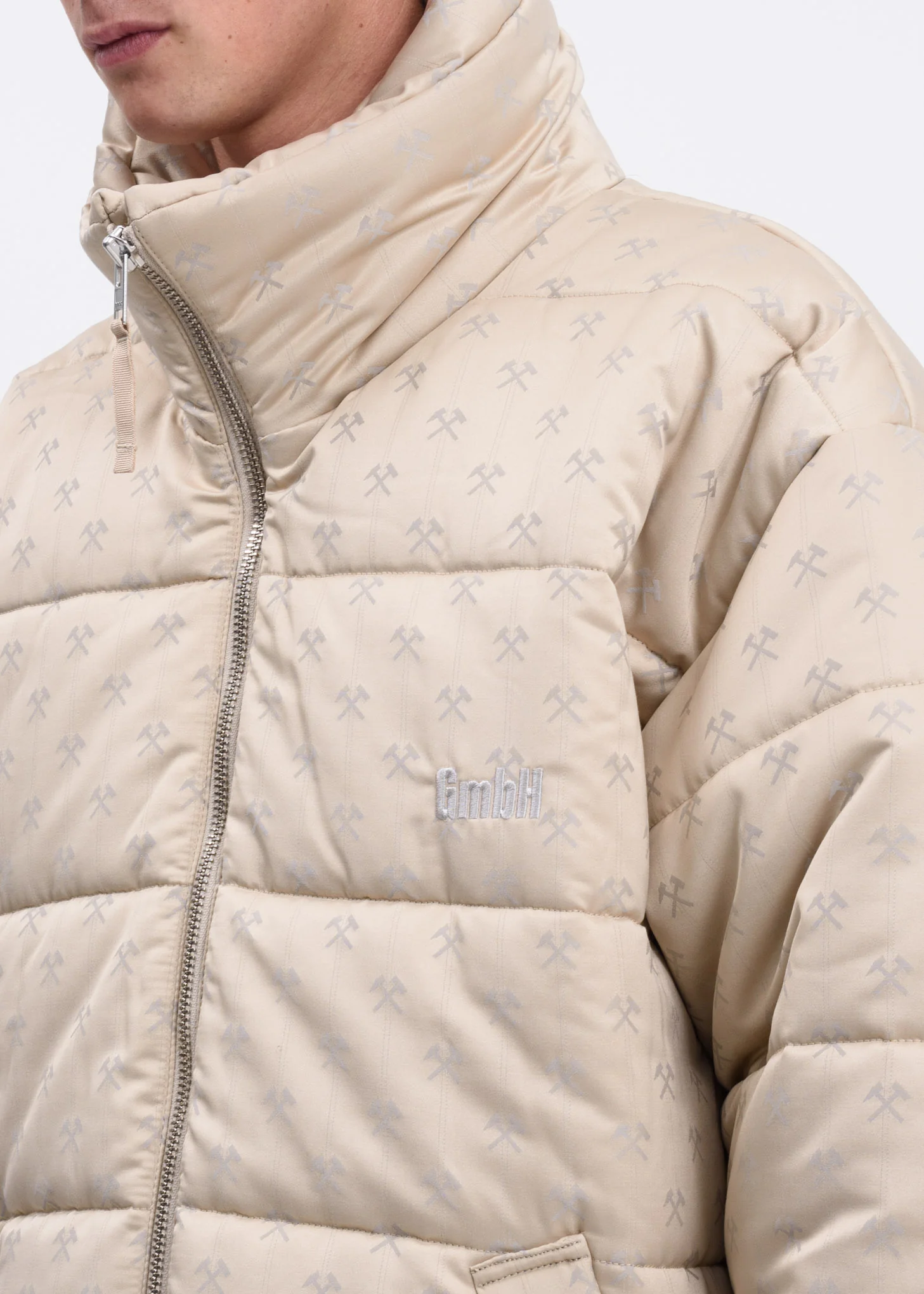 Beige Debs Oversized Puffer Jacket - Image 4