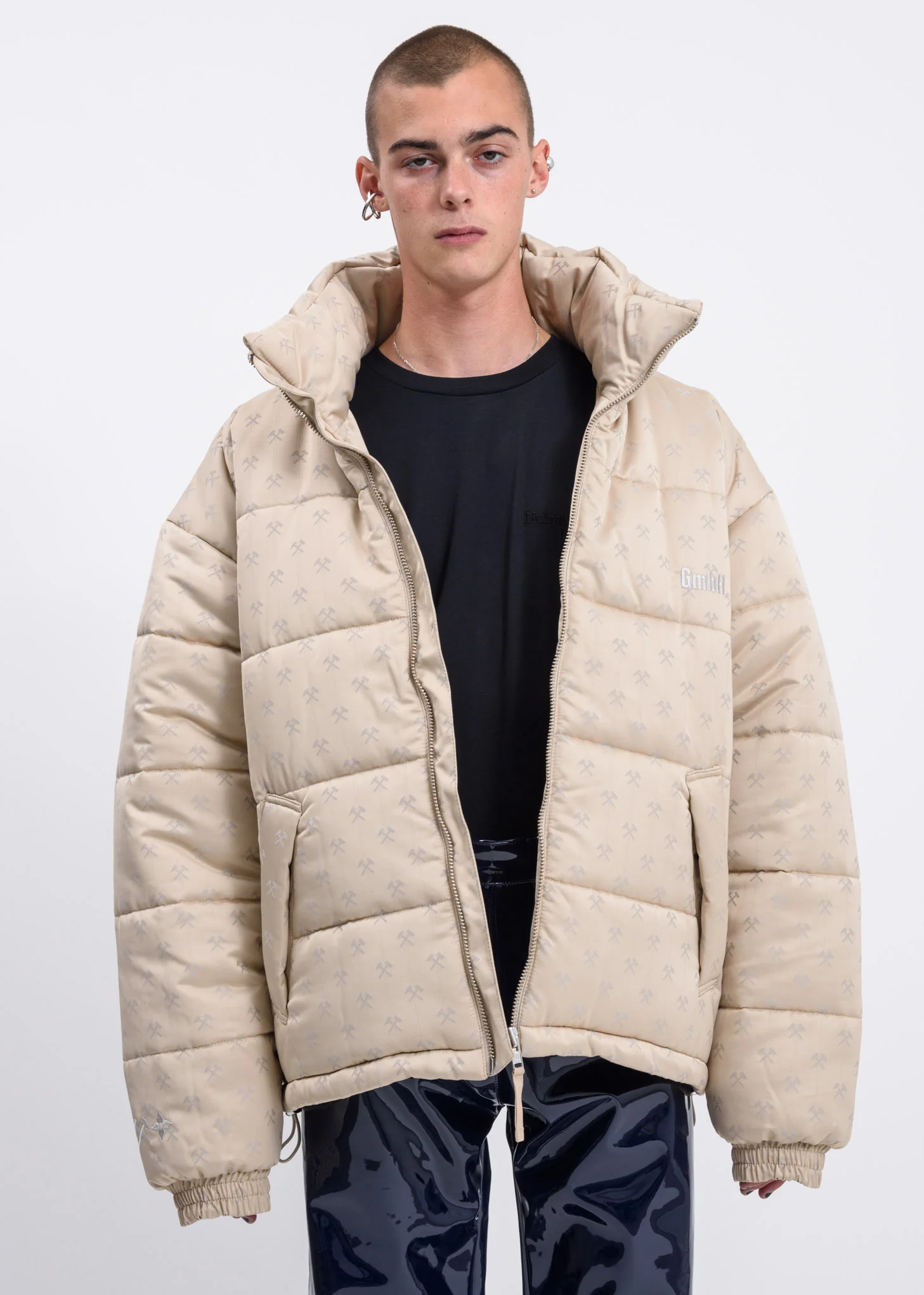 Beige Debs Oversized Puffer Jacket - Image 6