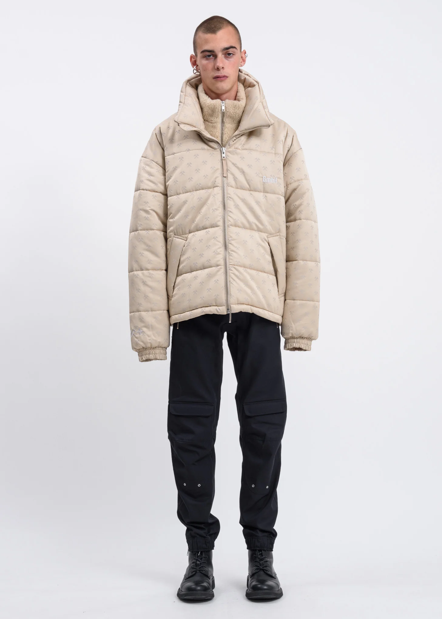 Beige Debs Oversized Puffer Jacket - Image 8