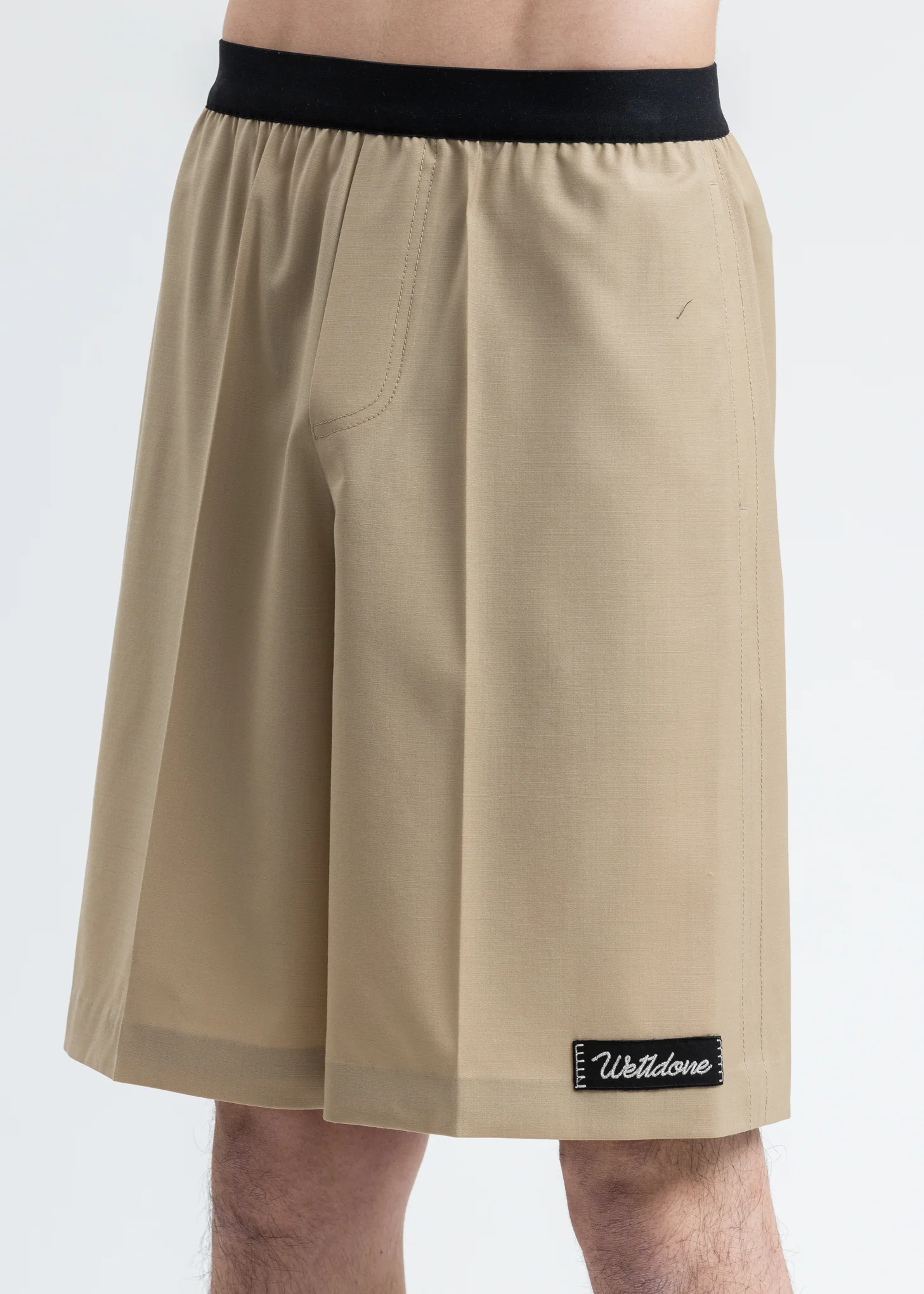 Beige Elasticated Waistband Shorts - Image 3