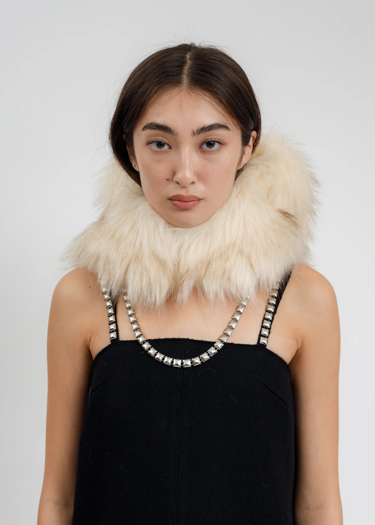 Beige Faux Fur Quilting Hood - Image 5