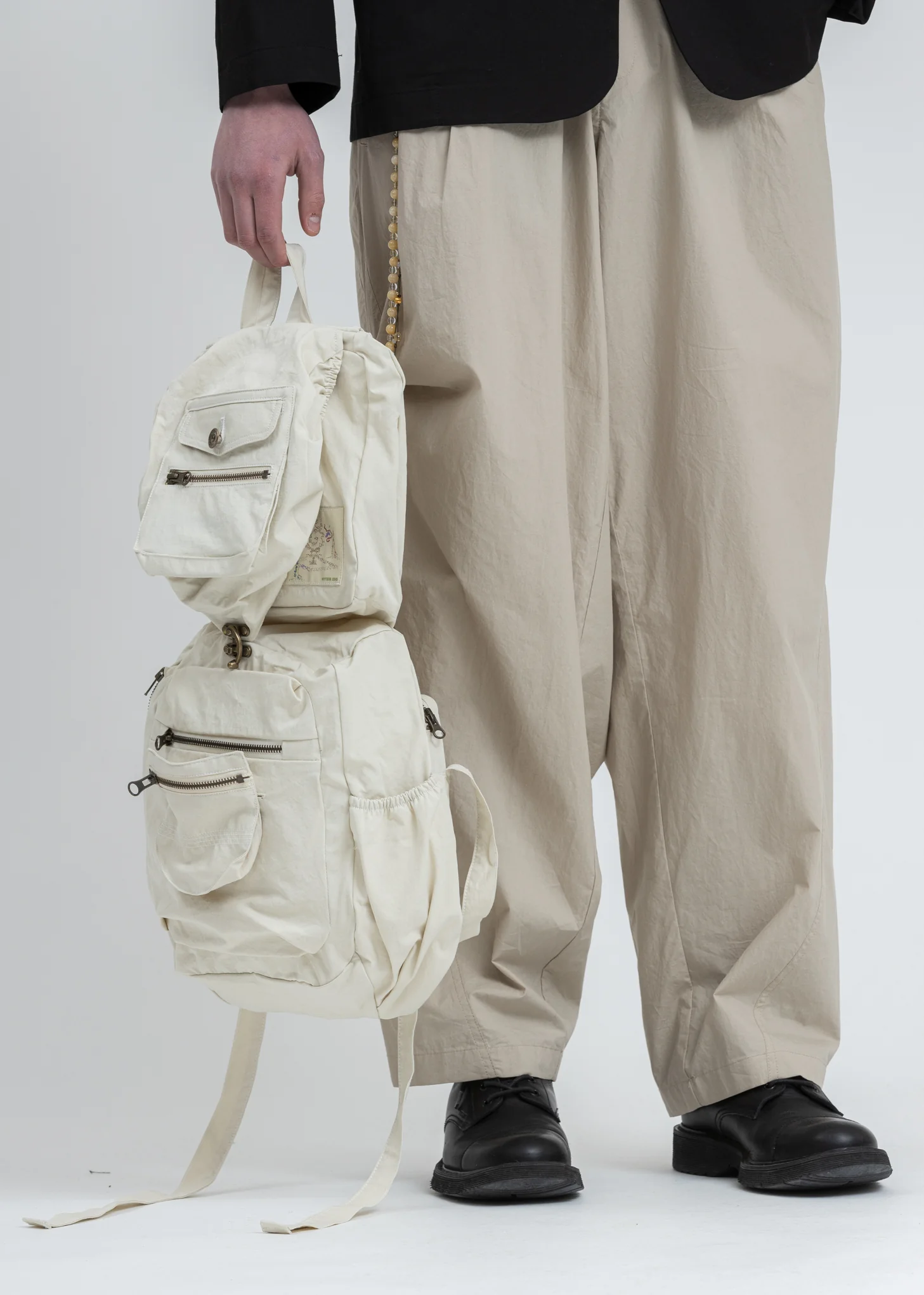 Beige Foldable Backpack - Image 4