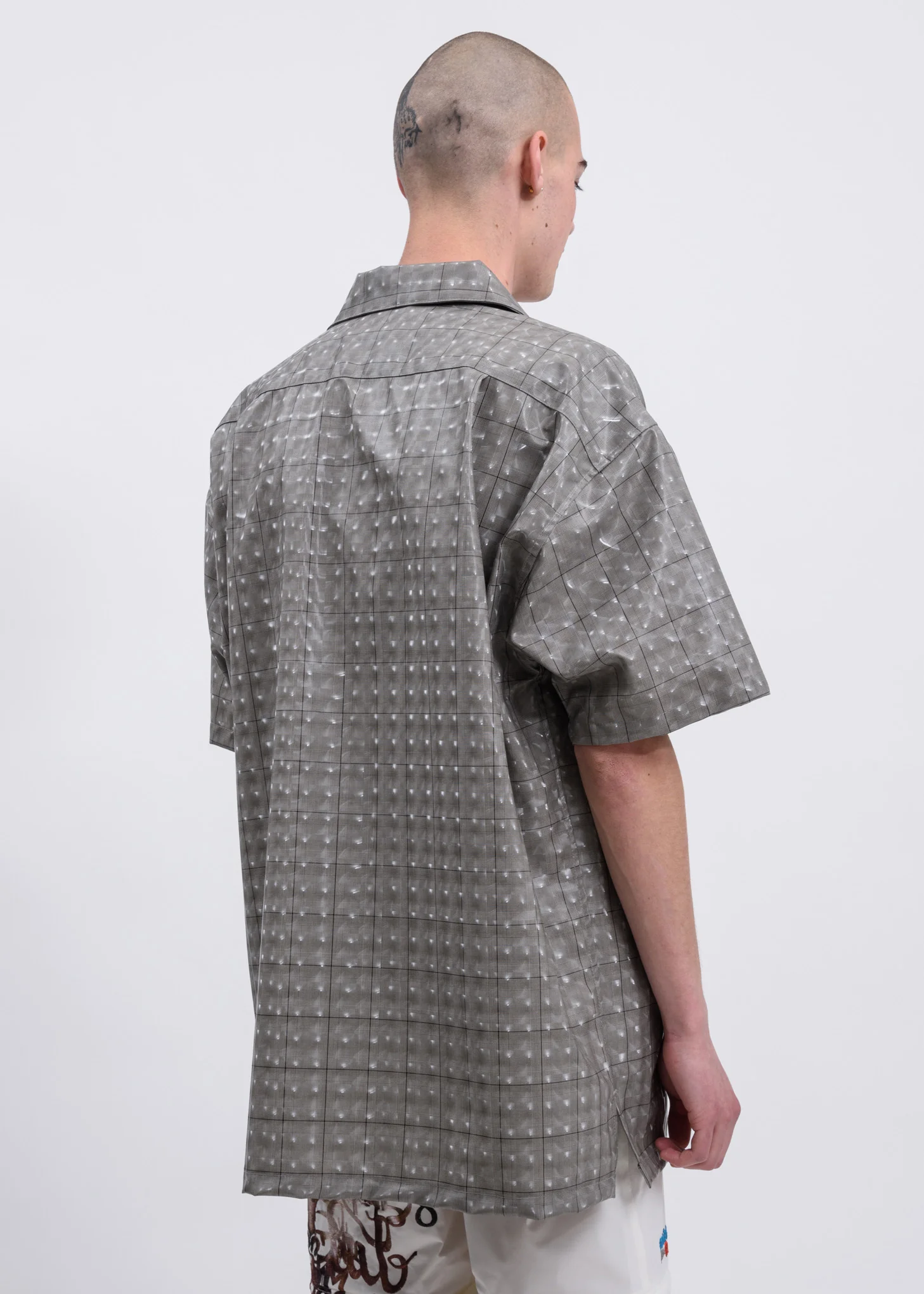 Beige Hologram Coating Shirt - Image 3