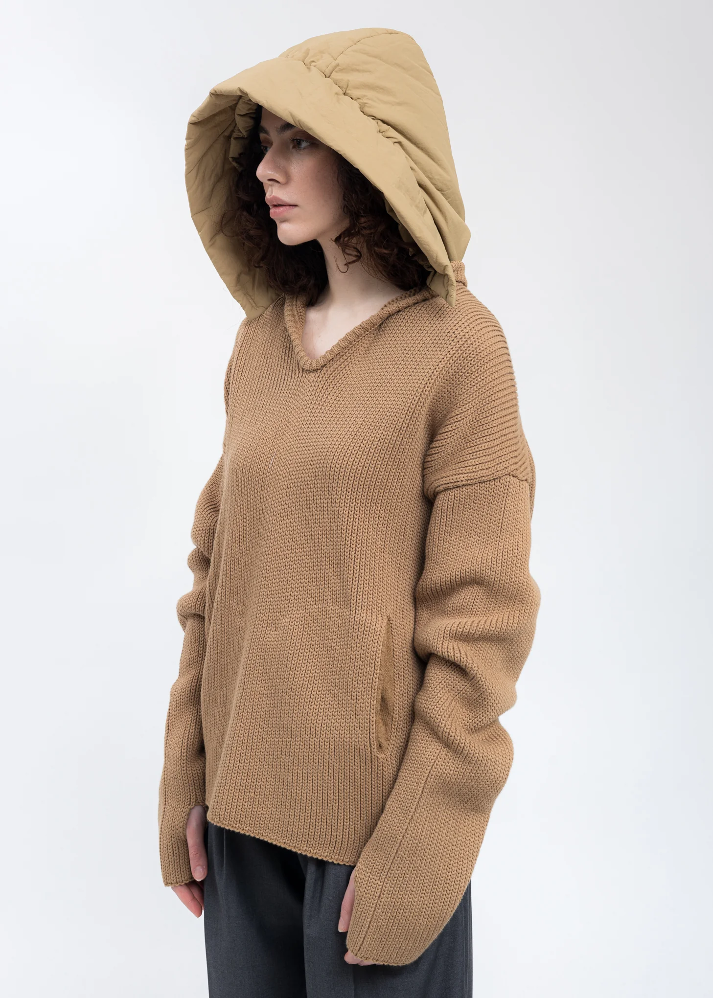 Beige Hood Knit - Image 3