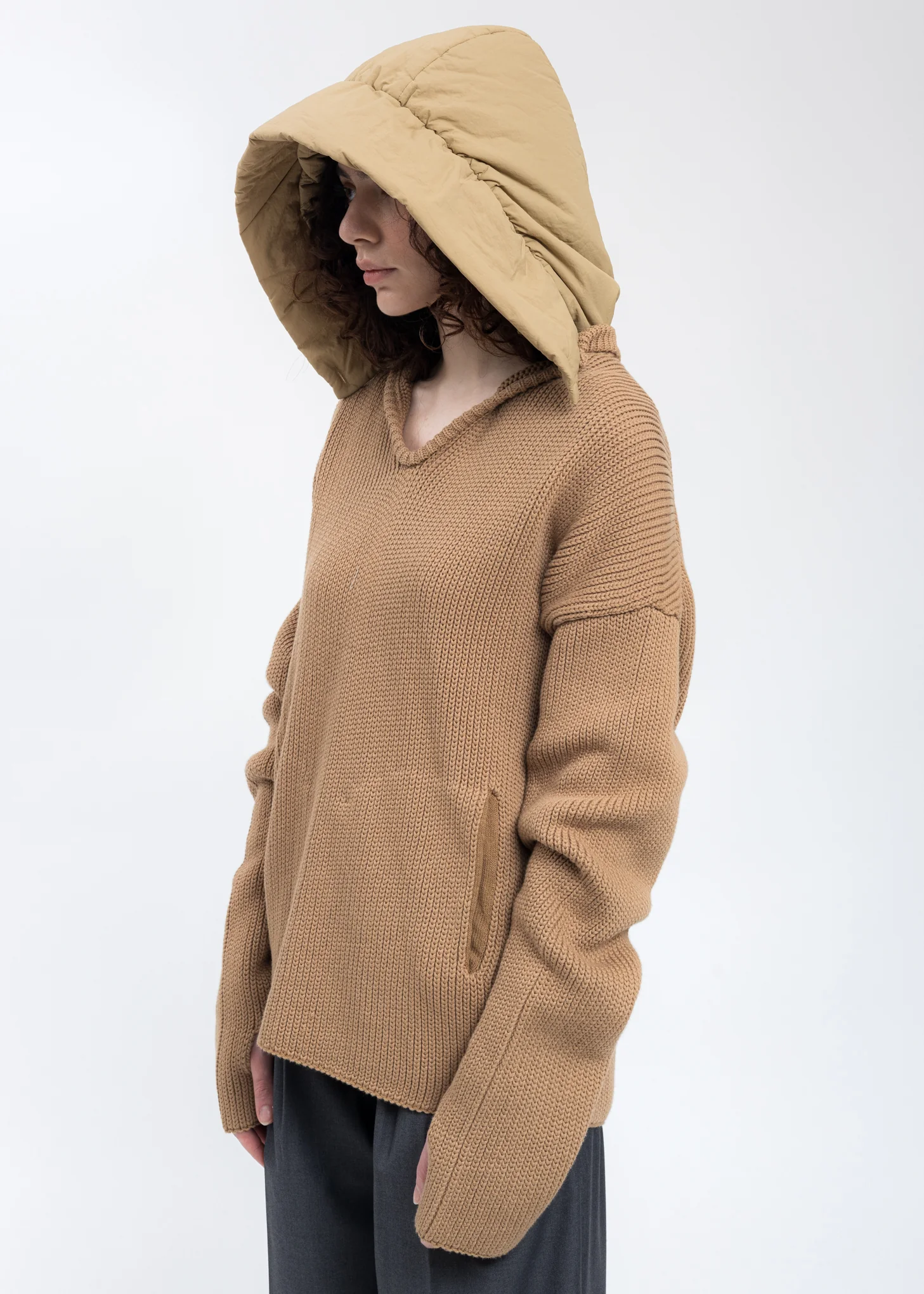 Beige Hood Knit - Image 5