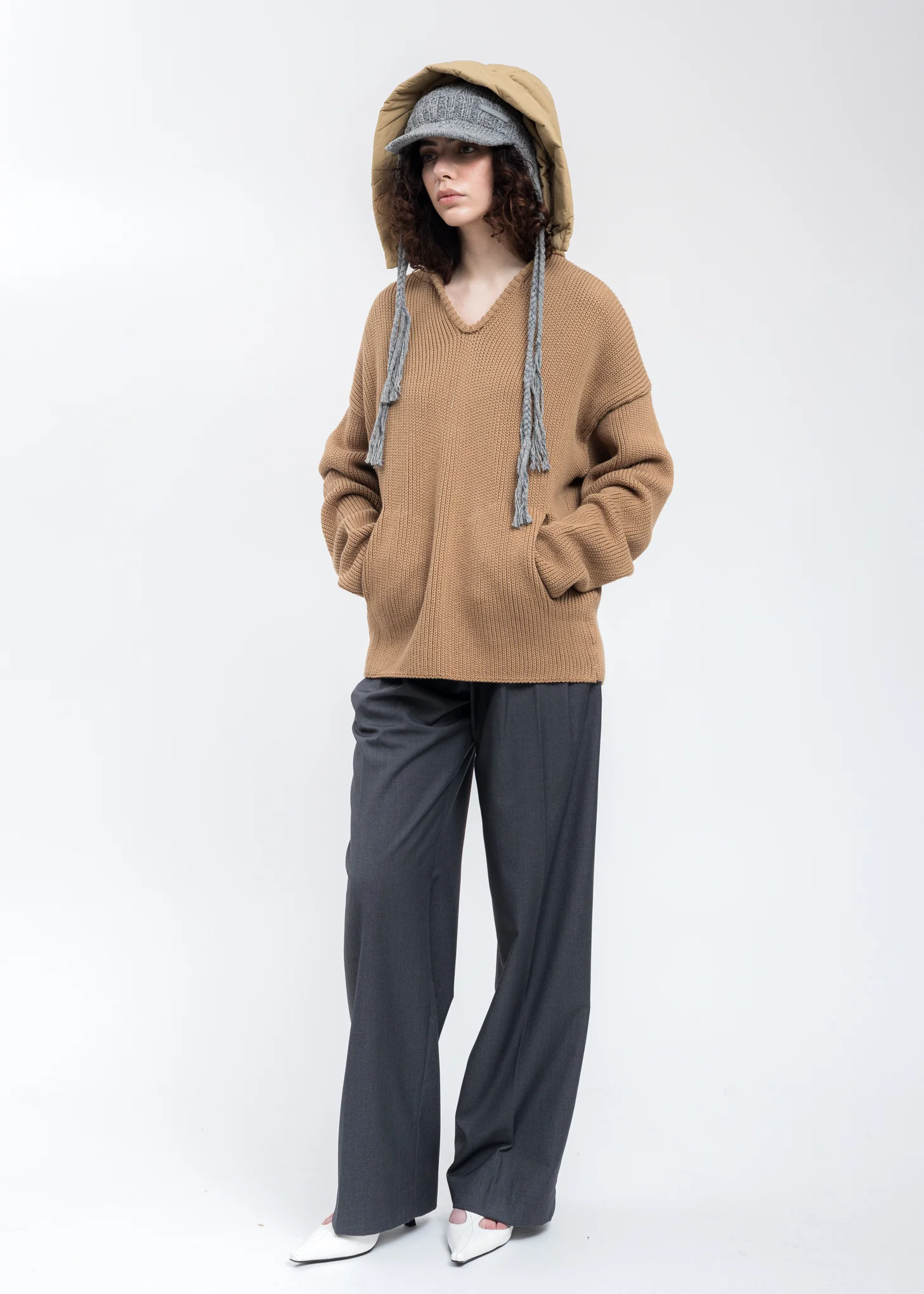 Beige Hood Knit - Image 9