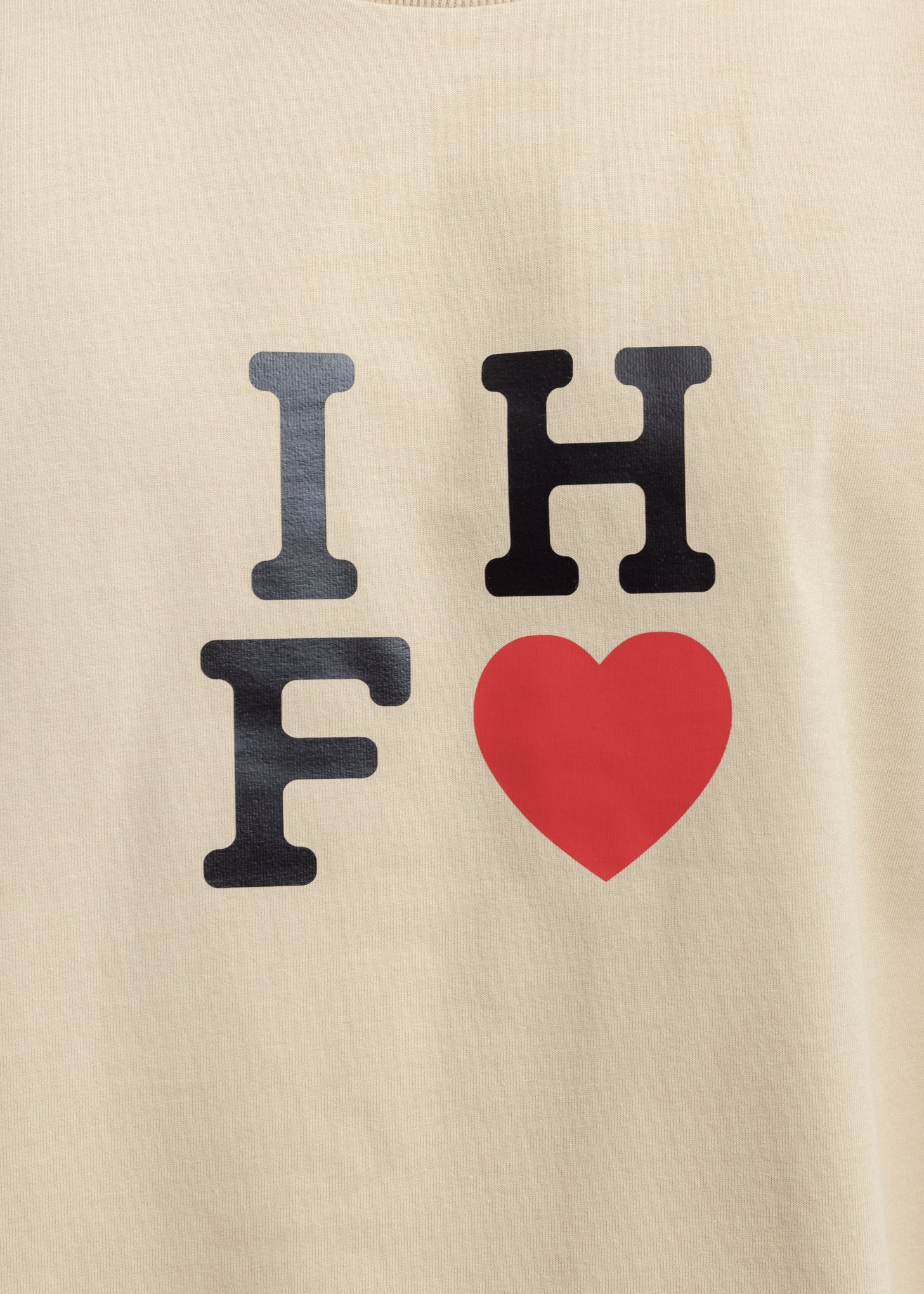 Beige IHF  Logo Oversized T-Shirt - Image 3