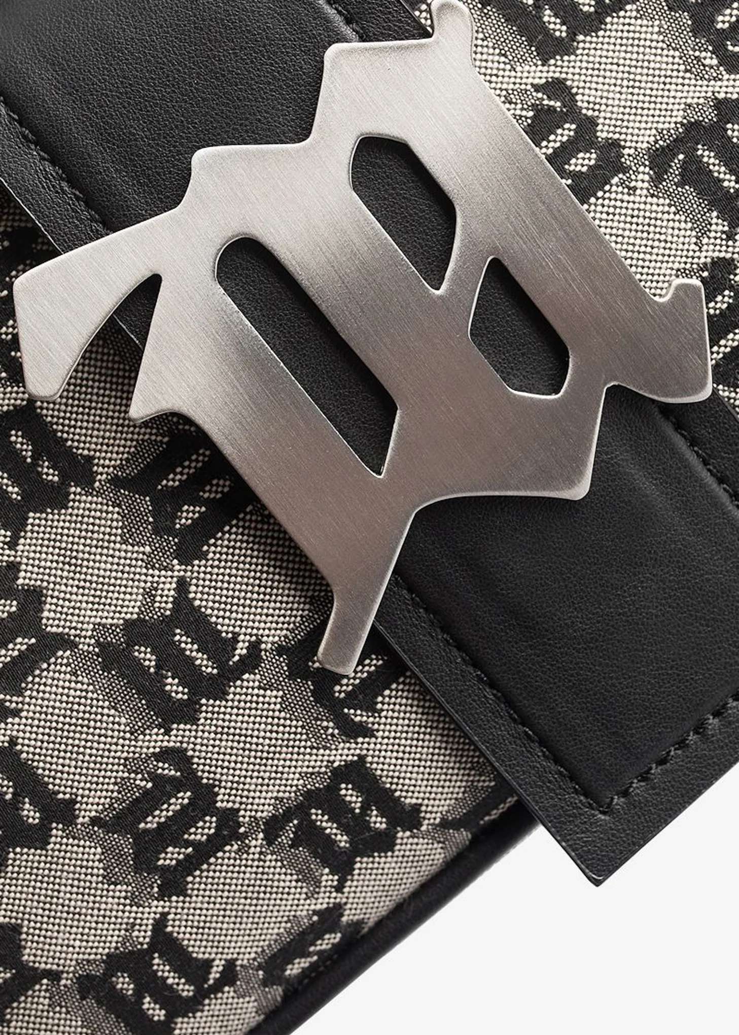 BEIGE JACQUARD MONOGRAM SHOULDER BAG SMALL - Image 8