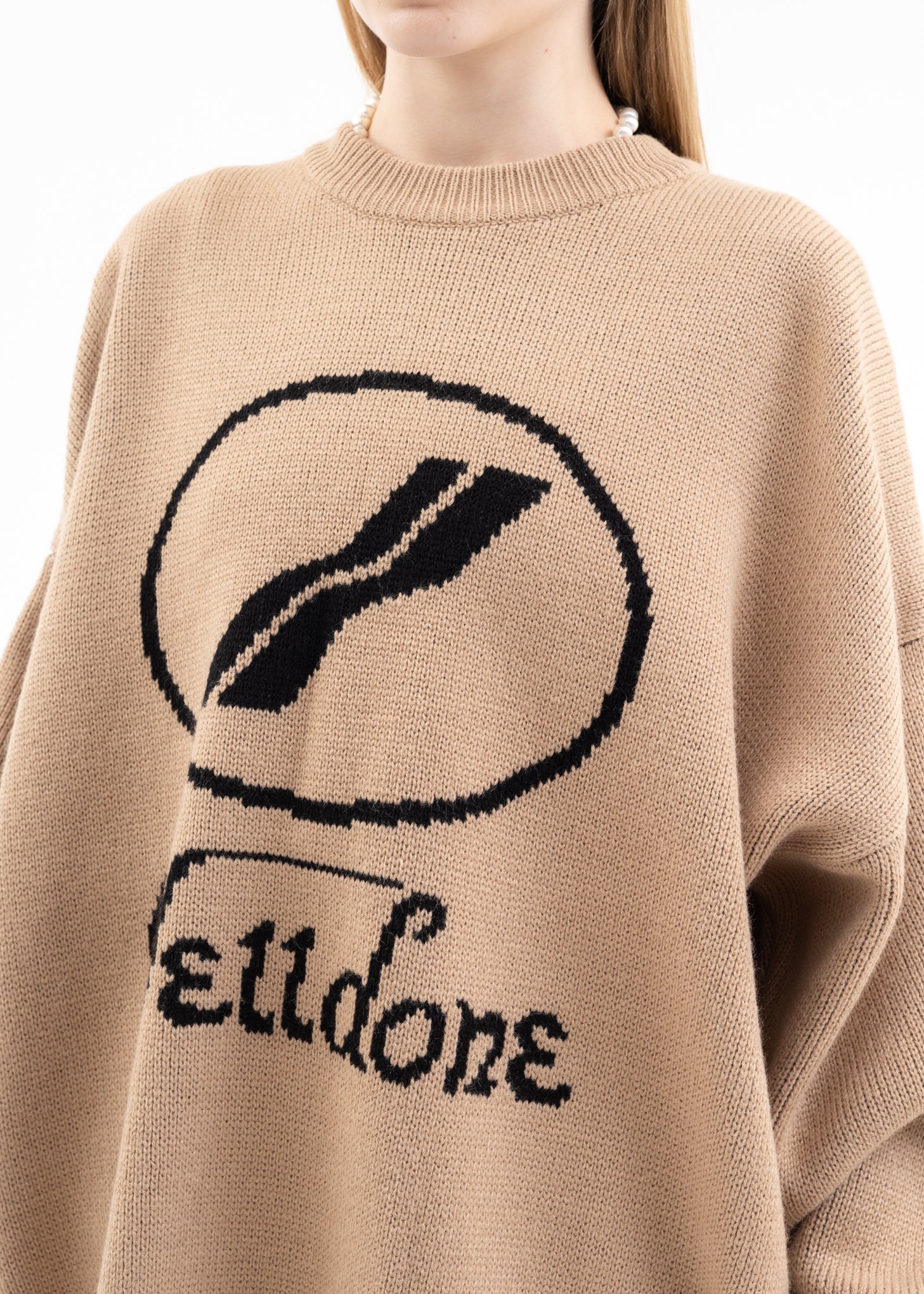 BEIGE LOGO JQD SWEATER - Image 4
