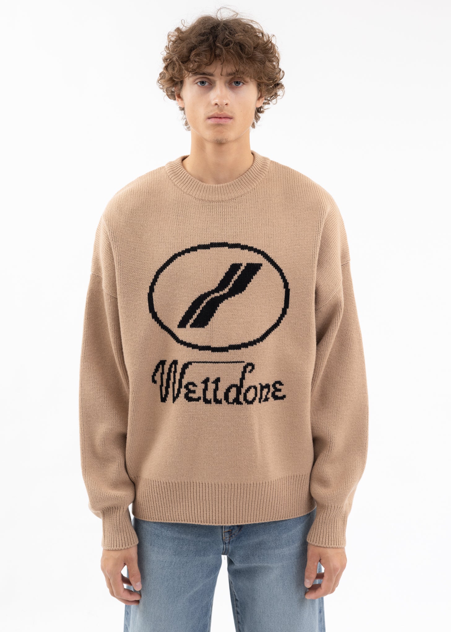 BEIGE LOGO JQD SWEATER