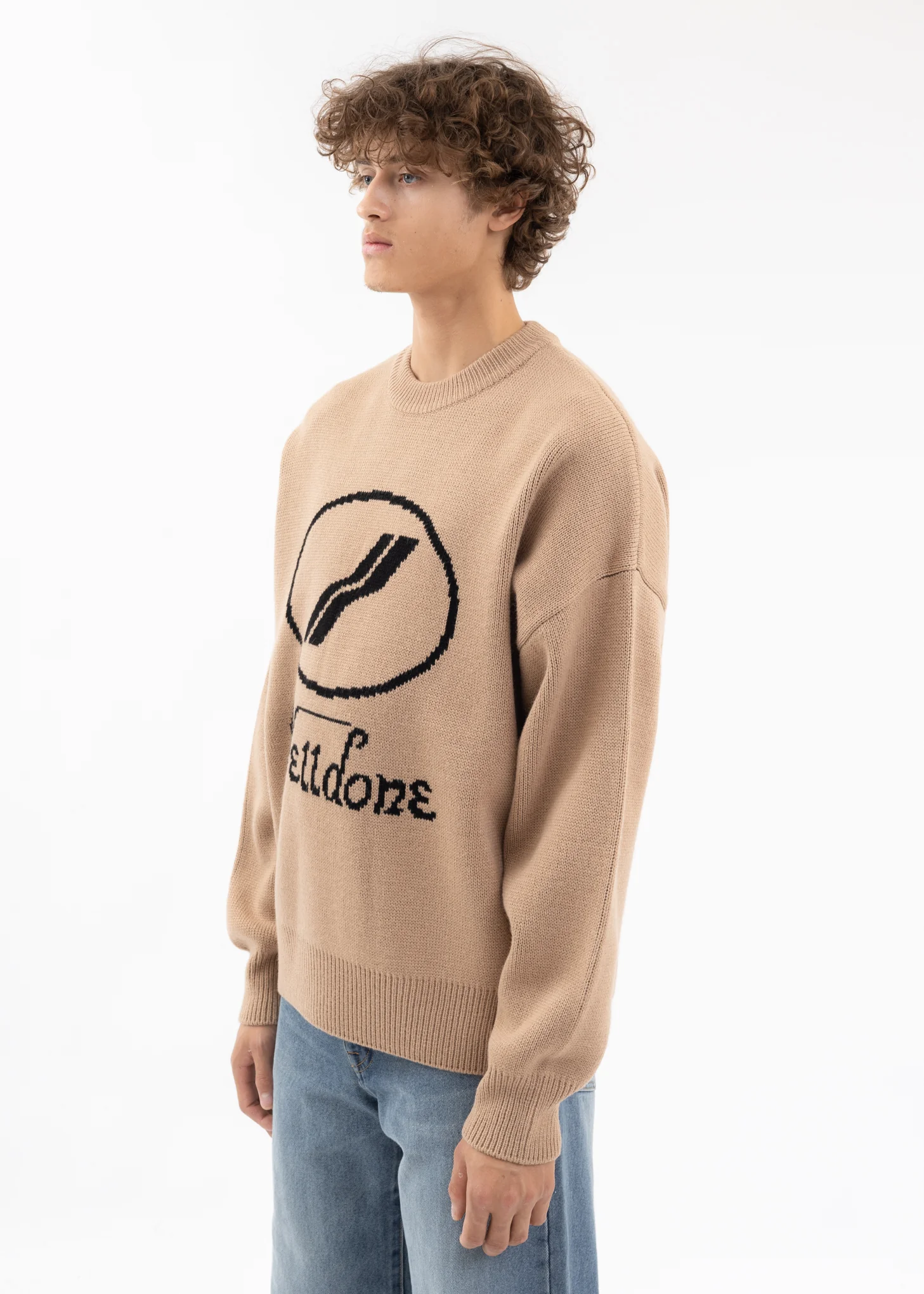 BEIGE LOGO JQD SWEATER - Image 3
